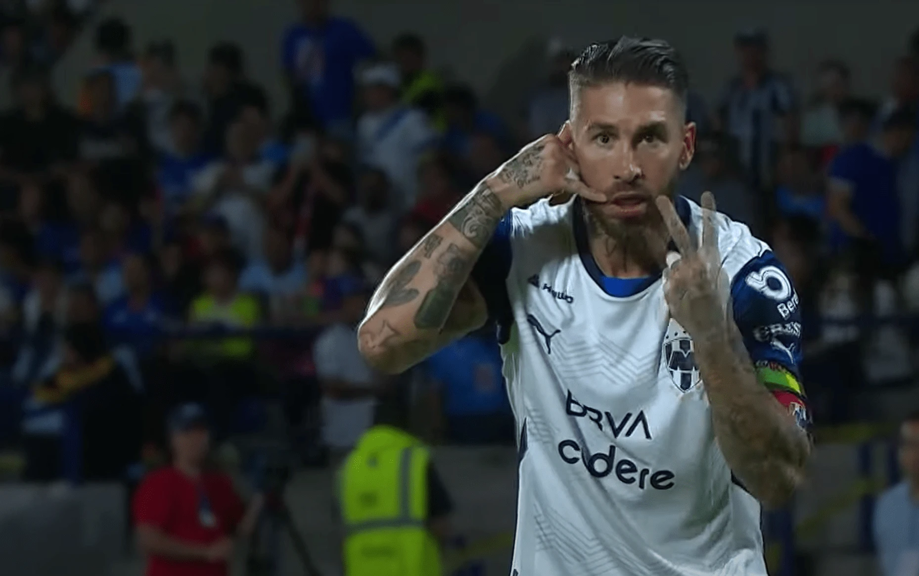 Ο Σέρχιο Ράμος πανηγυρίζει με τη Μοντερέι/ PrtScr