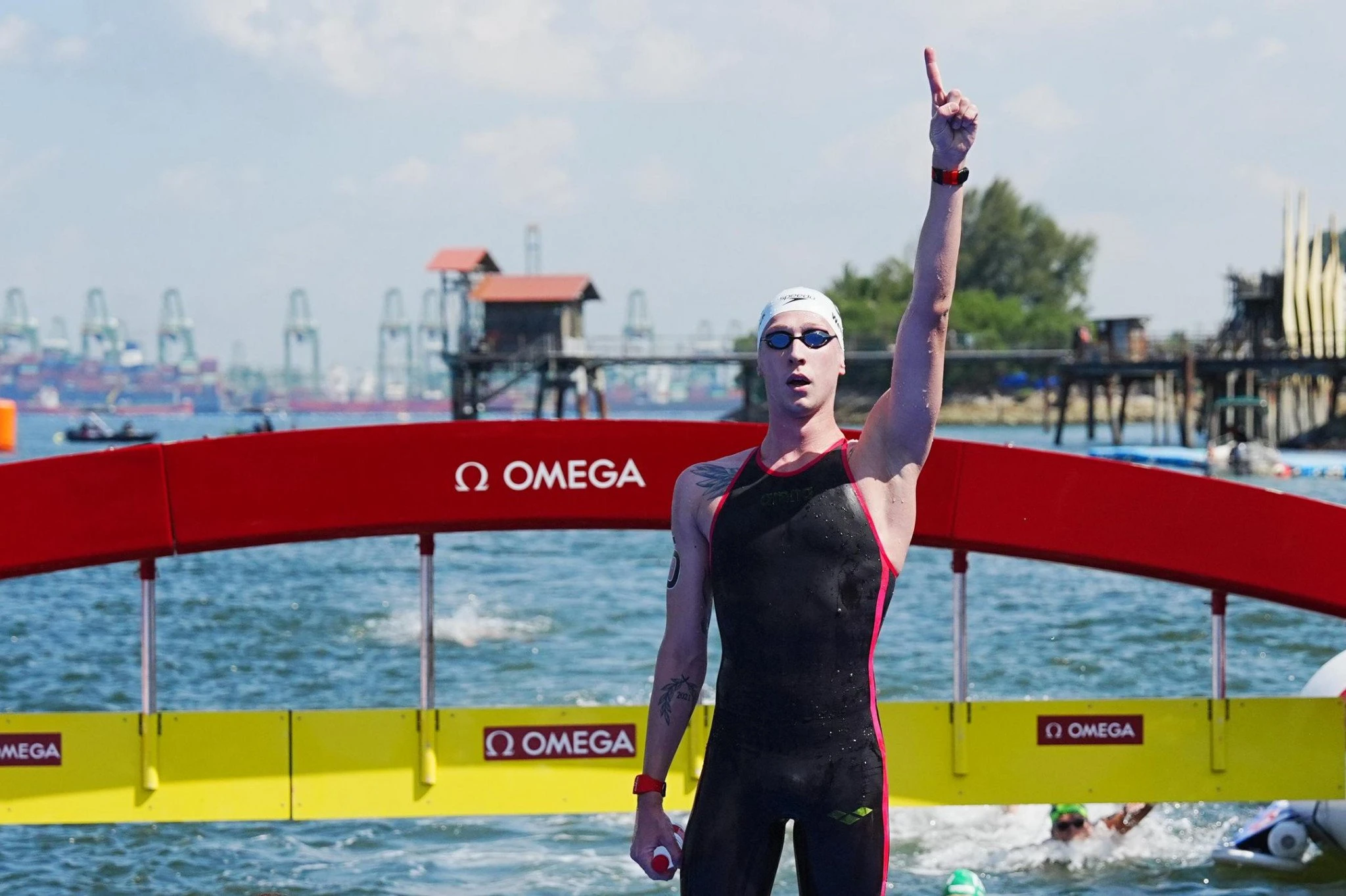 Ο Φλόριαν Βέλμπροκ στο Παγκόσμιο της Σιγκαπούρης /Πηγή: Istvan Derencsenyi/World Aquatics 