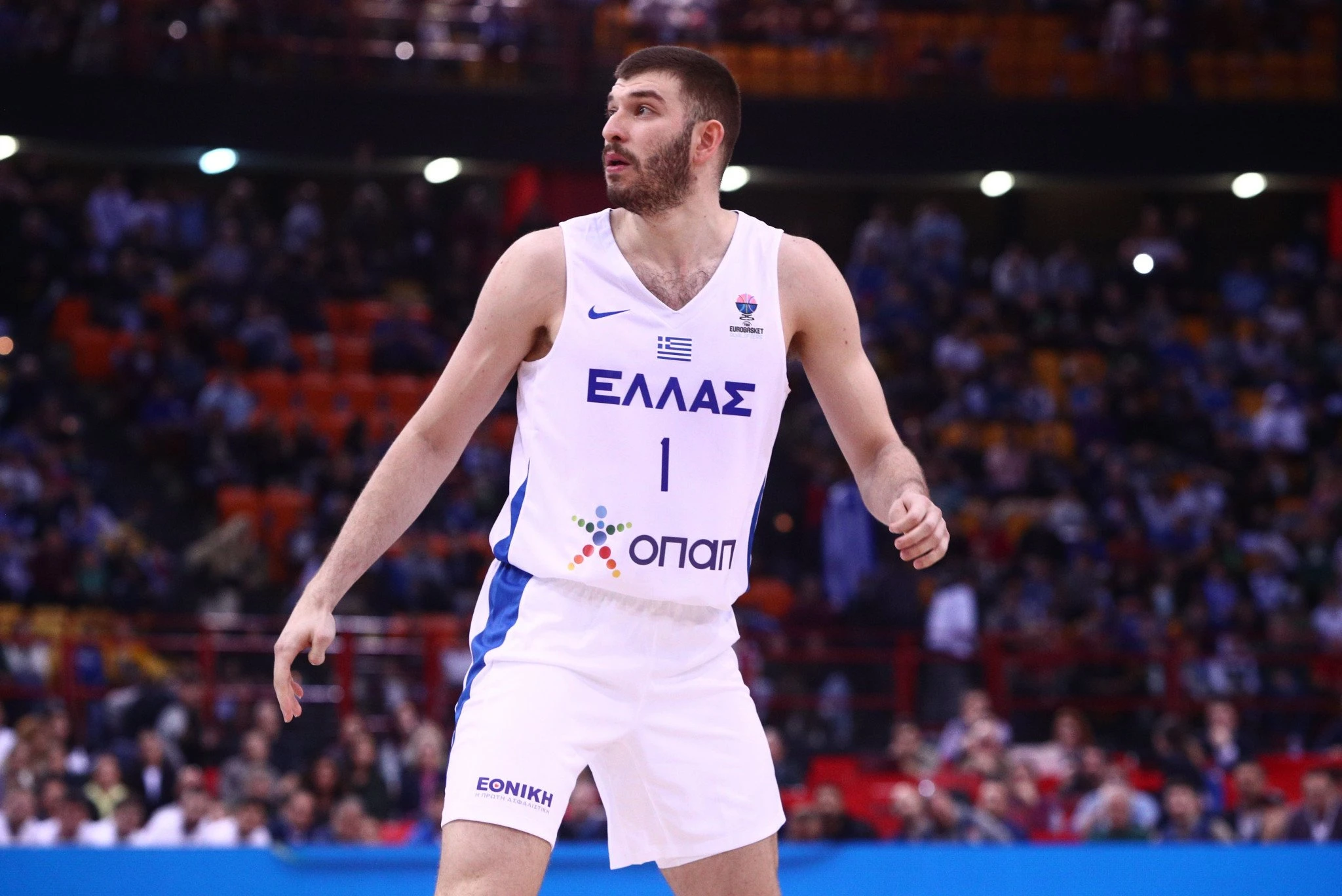 Ο Νίκος Ρογκαβόπουλος σε παιχνίδι με την Ελλάδα, Πηγή: Eurokinissi