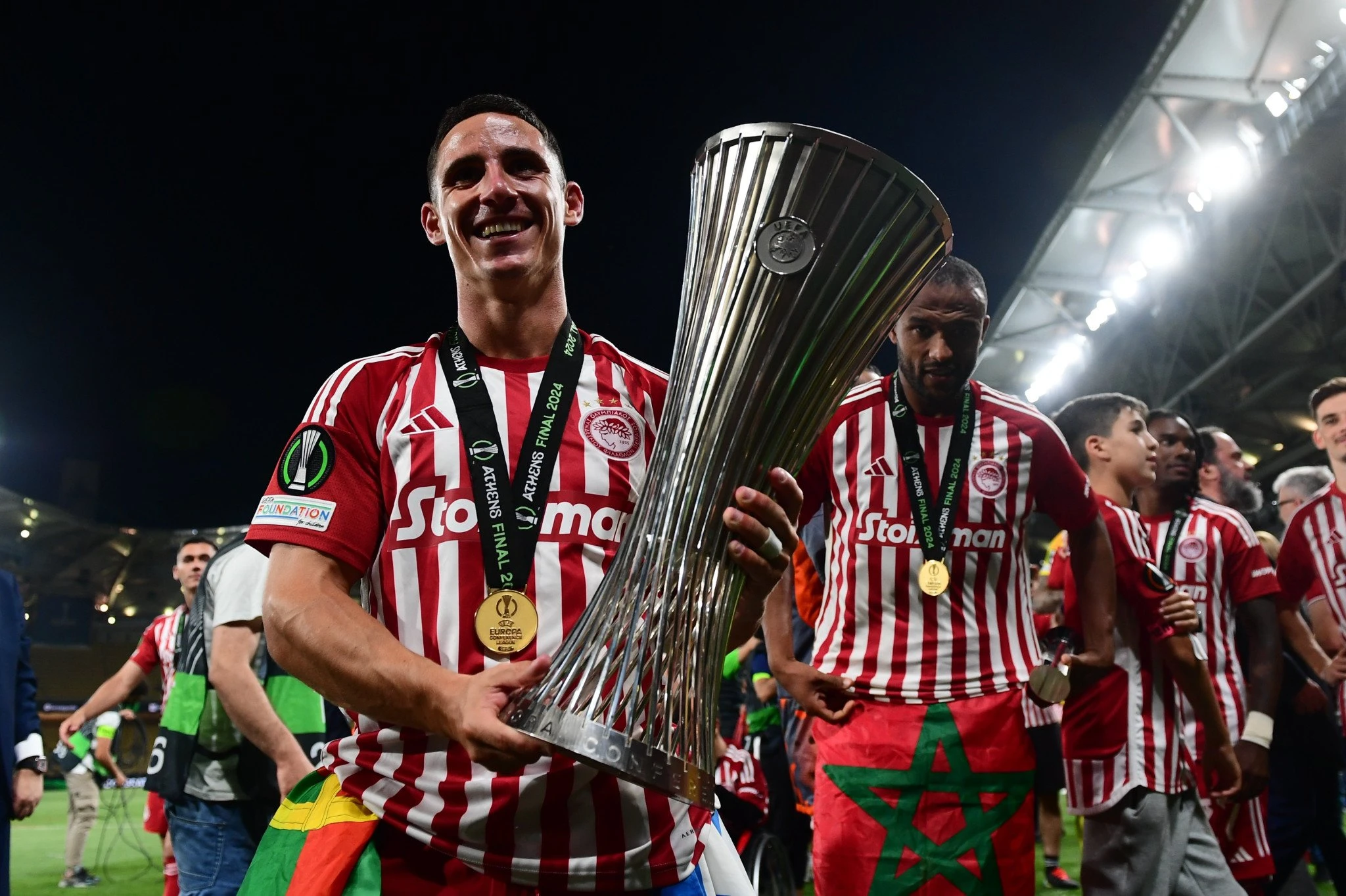 Ο Ντάνιελ Ποντένσε με την φανέλα του Ολυμπιακού / Πηγή: Eurokinissi