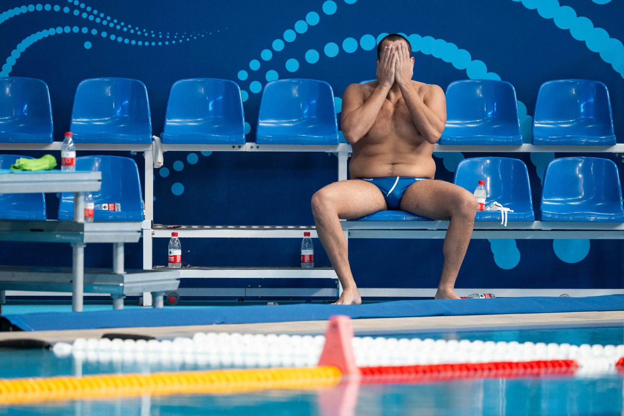 Στέλιος Αργυρόπουλος-Κανακάκης απογοητευμένος μετά την ήττα στον ημιτελικό από την Ισπανία - Πηγή: Eurokinissi / Αναστασία Καρεκλά