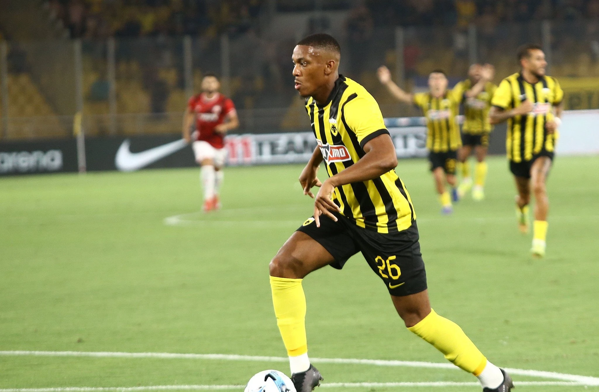 Ο Αντονί Μαρσιάλ σε αγώνα της ΑΕΚ / Πηγή: Intime