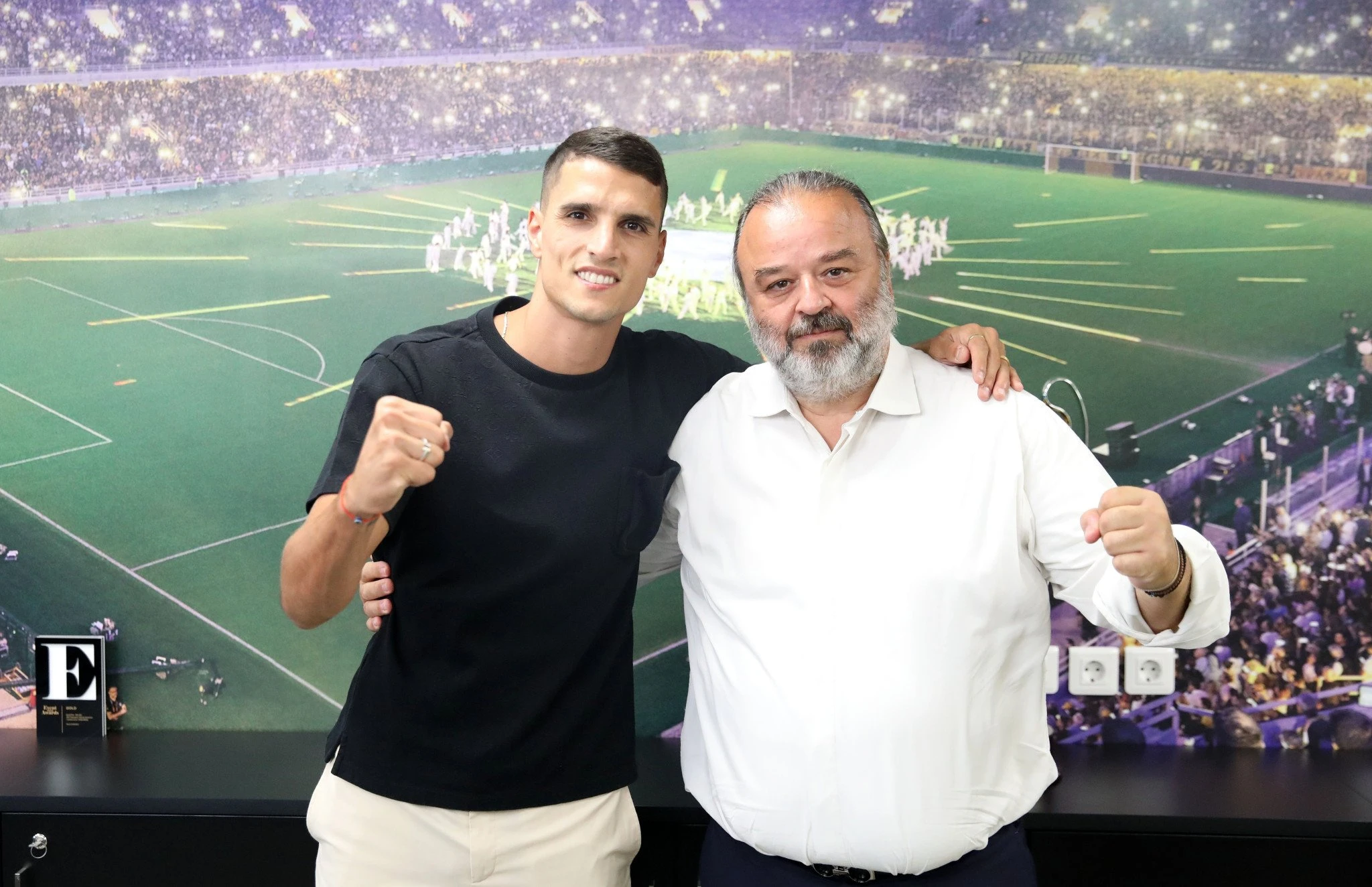 O Έρικ Λαμέλα με τον Μάριο Ηλιόπουλο / Πηγή: Intime