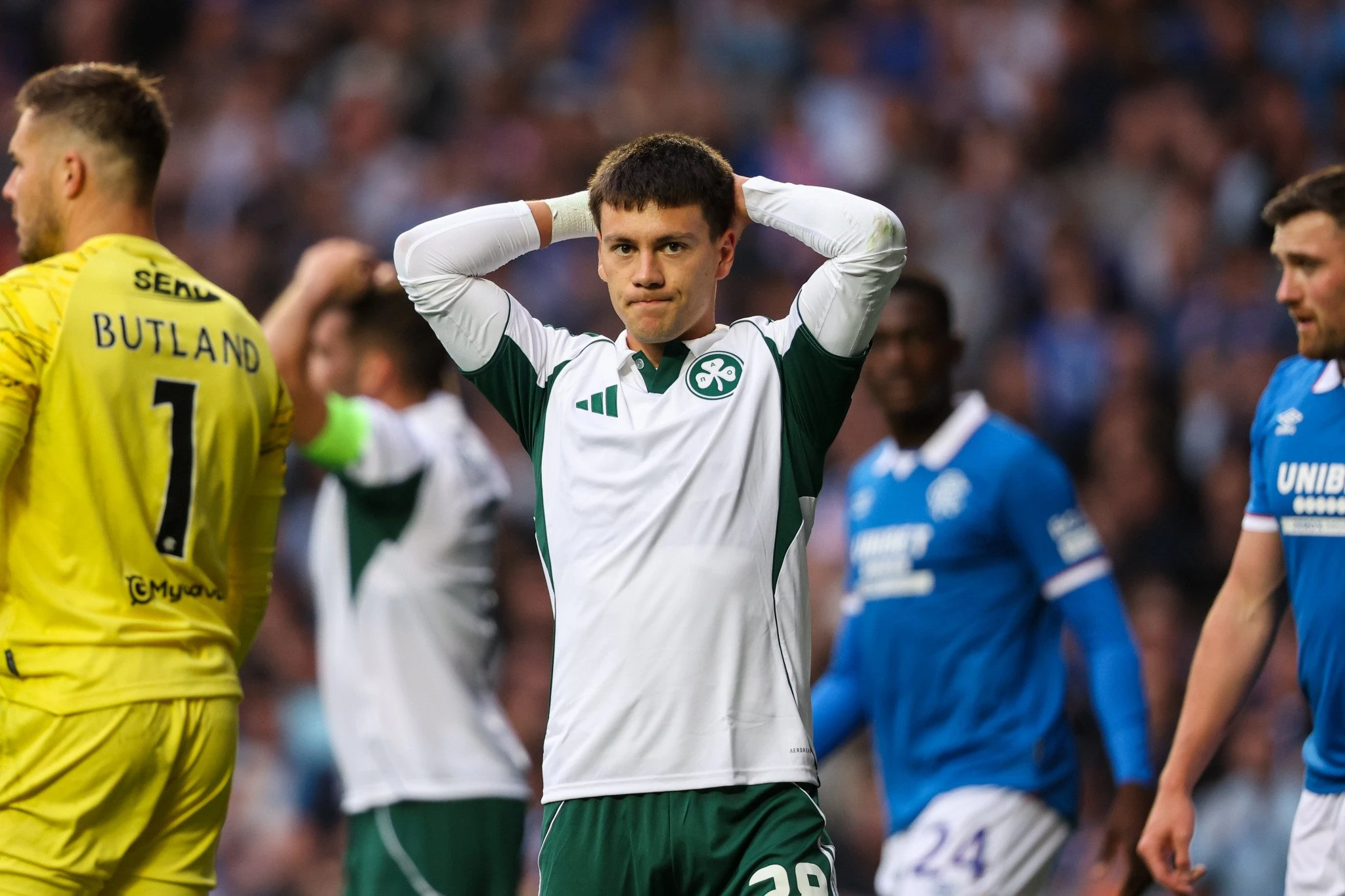 Ο Φακούντο Πελίστρι λίγο μετά τη μεγάλη χαμένη ευκαιρία στο 9ο λεπτό - ΠΗΓΗ: Eurokinissi