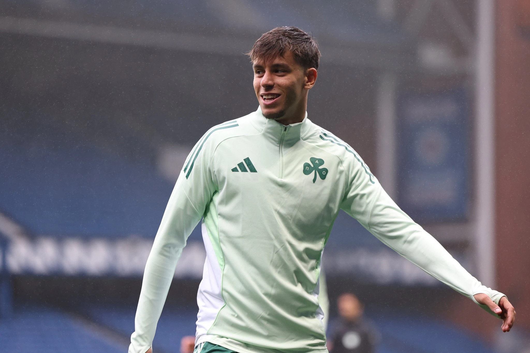 Ο Γιώργος Βαγιαννίδης στο «Ibrox» / Πηγή: Eurokinissi