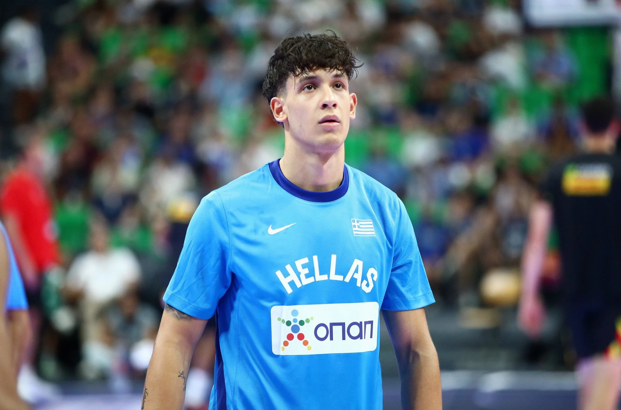 Ο Νάσος Μπαζίνας με τη φανέλα της Εθνικής