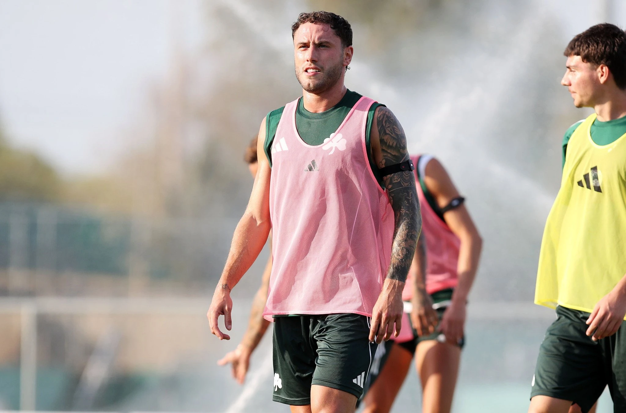 Ο Νταβίντε Καλάμπρια στην πρώτη του προπόνηση με τον Παναθηναϊκό / Πηγή: Intime