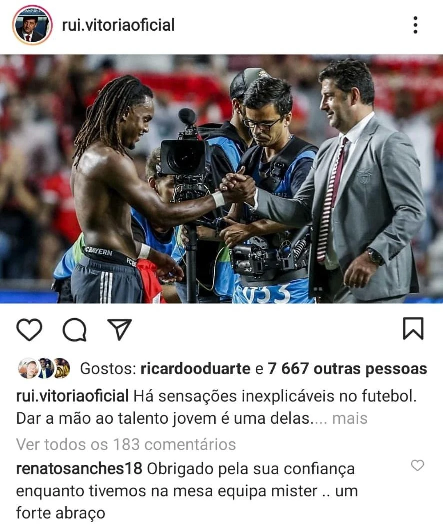 <i>«Σας ευχαριστώ για την εμπιστοσύνη σας όσο ήμασταν στην ίδια ομάδα, κύριε. Μια μεγάλη αγκαλιά» </i>- Το μήνυμα του Σάντσες στον Ρουί Βιτόρια