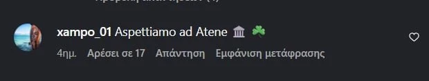 Σχόλια κάτω από την δημοσίευση του Καλάμπρια / Πηγή: Screenshot