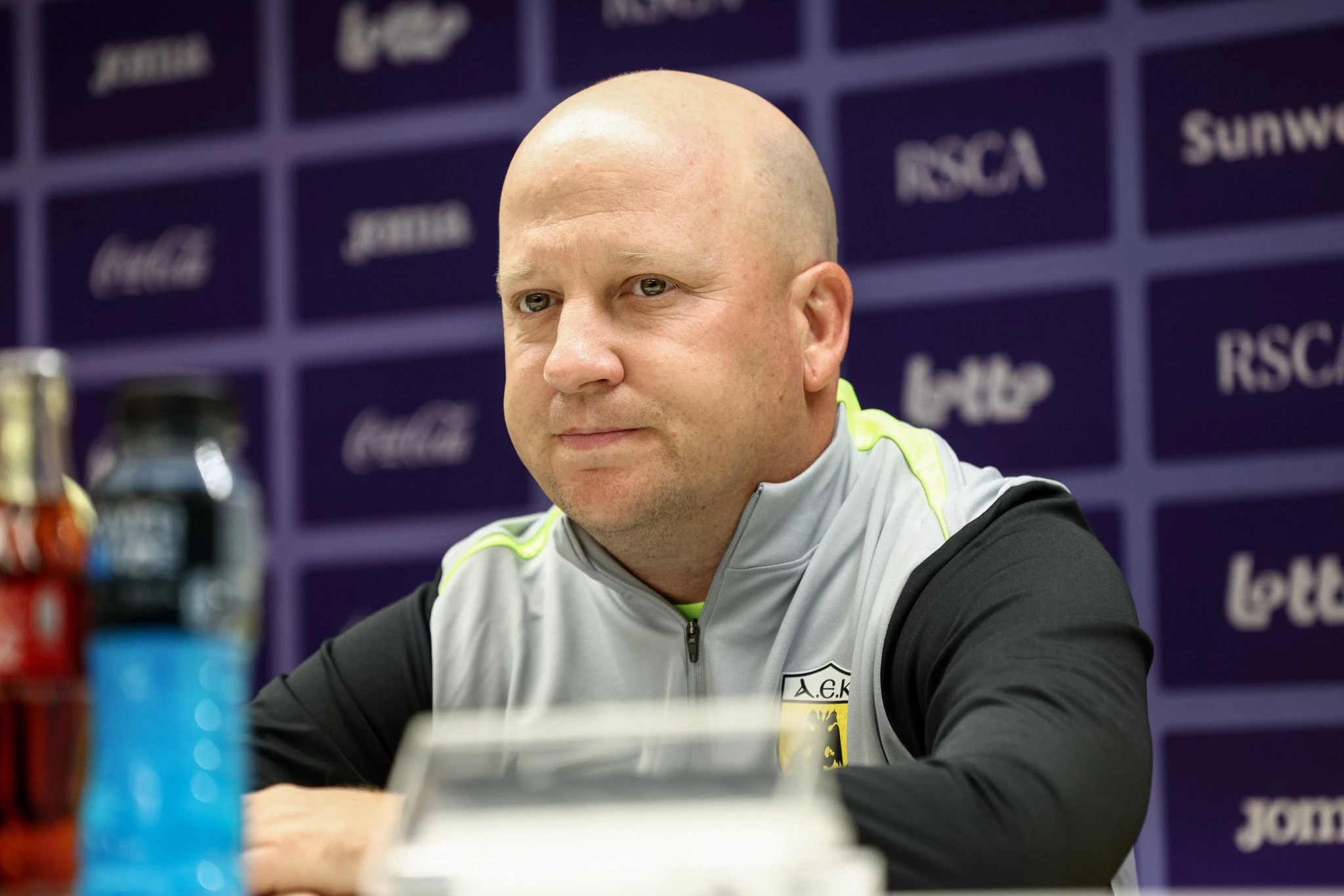 Ο Μάρκο Νίκολιτς στη συνέντευξη Τύπου του Άντερλεχτ-ΑΕΚ / Πηγή: Eurokinissi