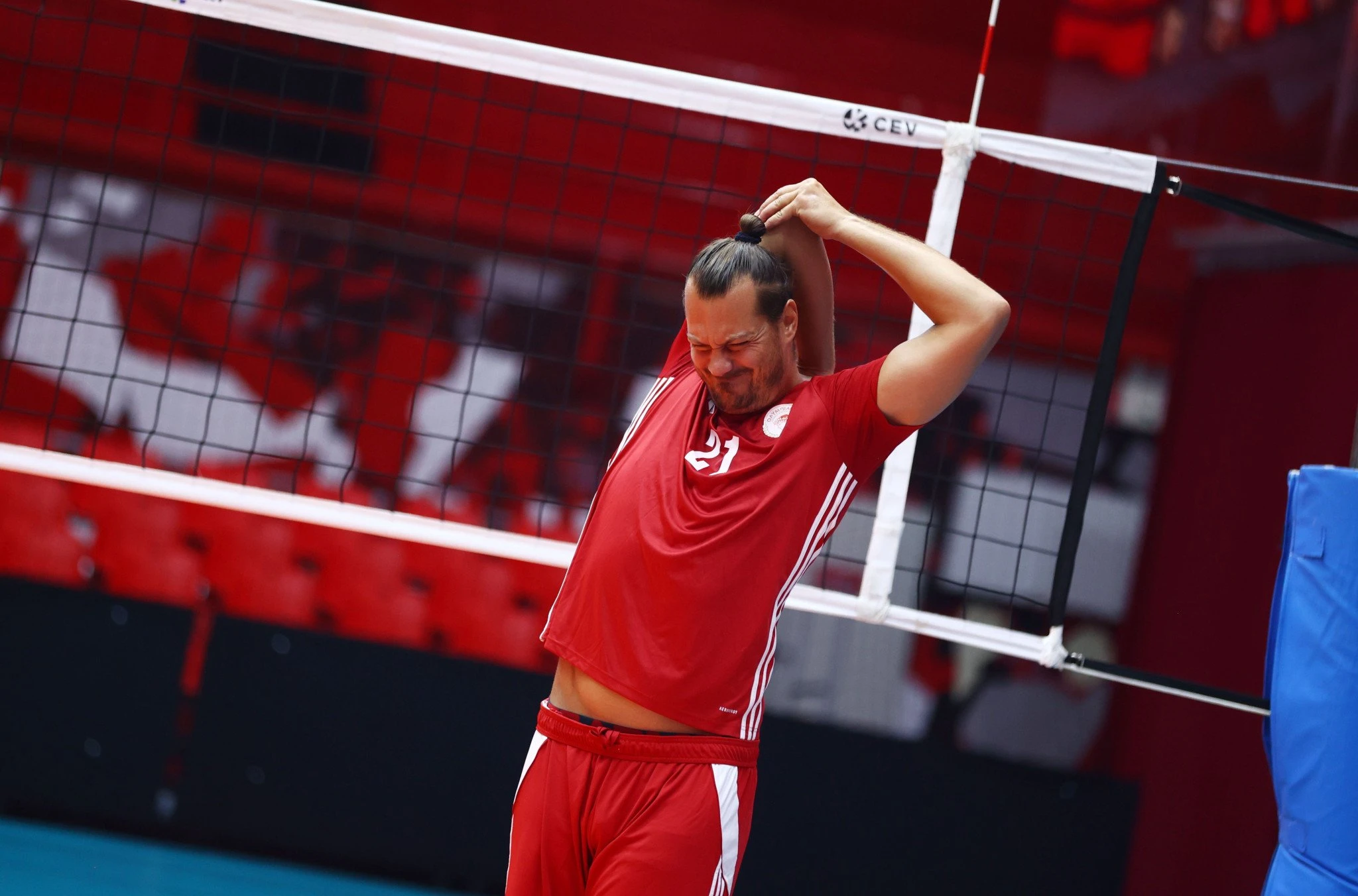 Ο Δημήτρης Τζούριτς στην πρώτη προπόνηση του Ολυμπιακού / Πηγή: Intime