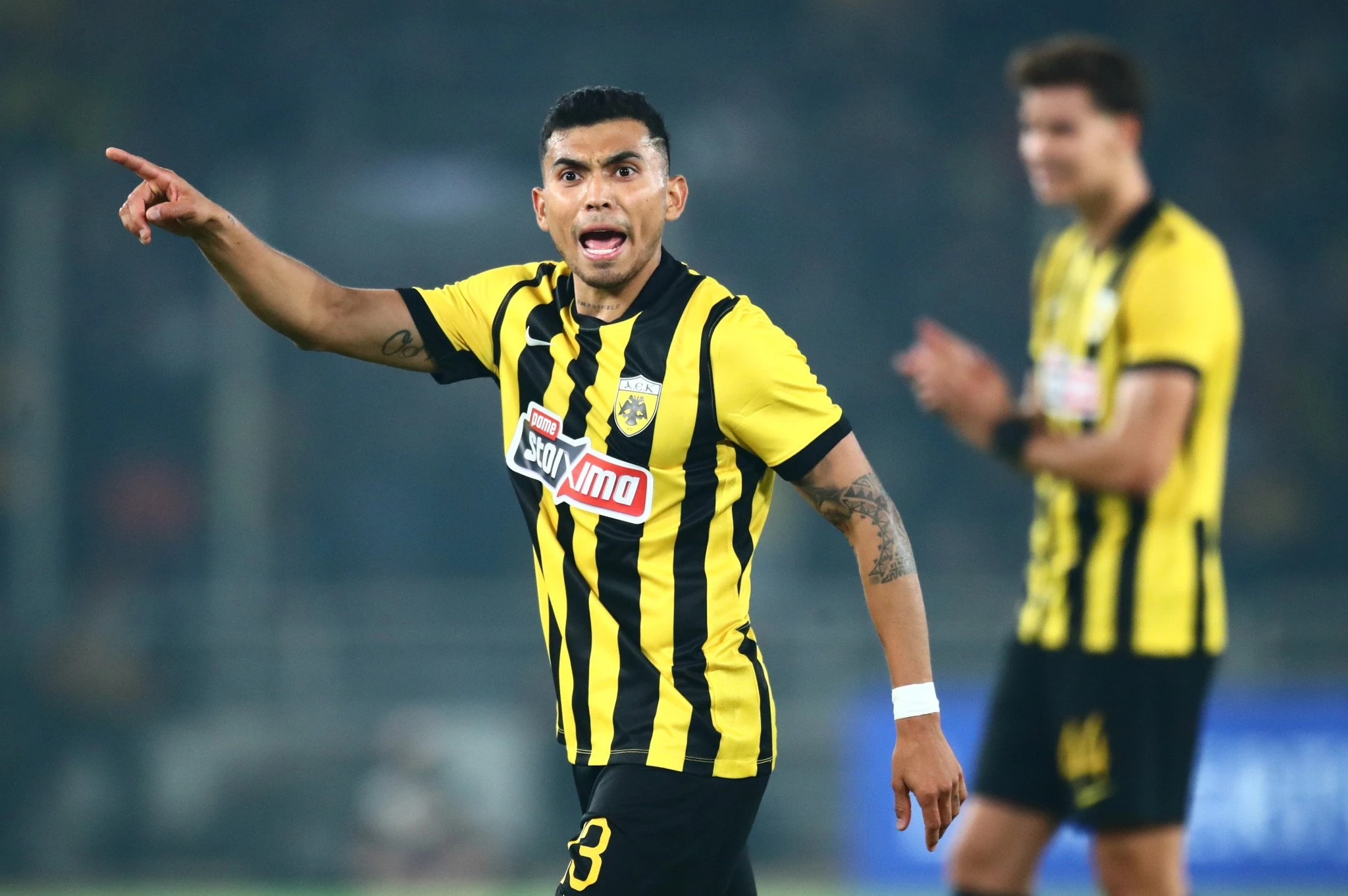 Ο Ορμπελίν Πινέδα στο ματς της ΑΕΚ με την Άντερλεχτ / Πηγή: Eurokinissi