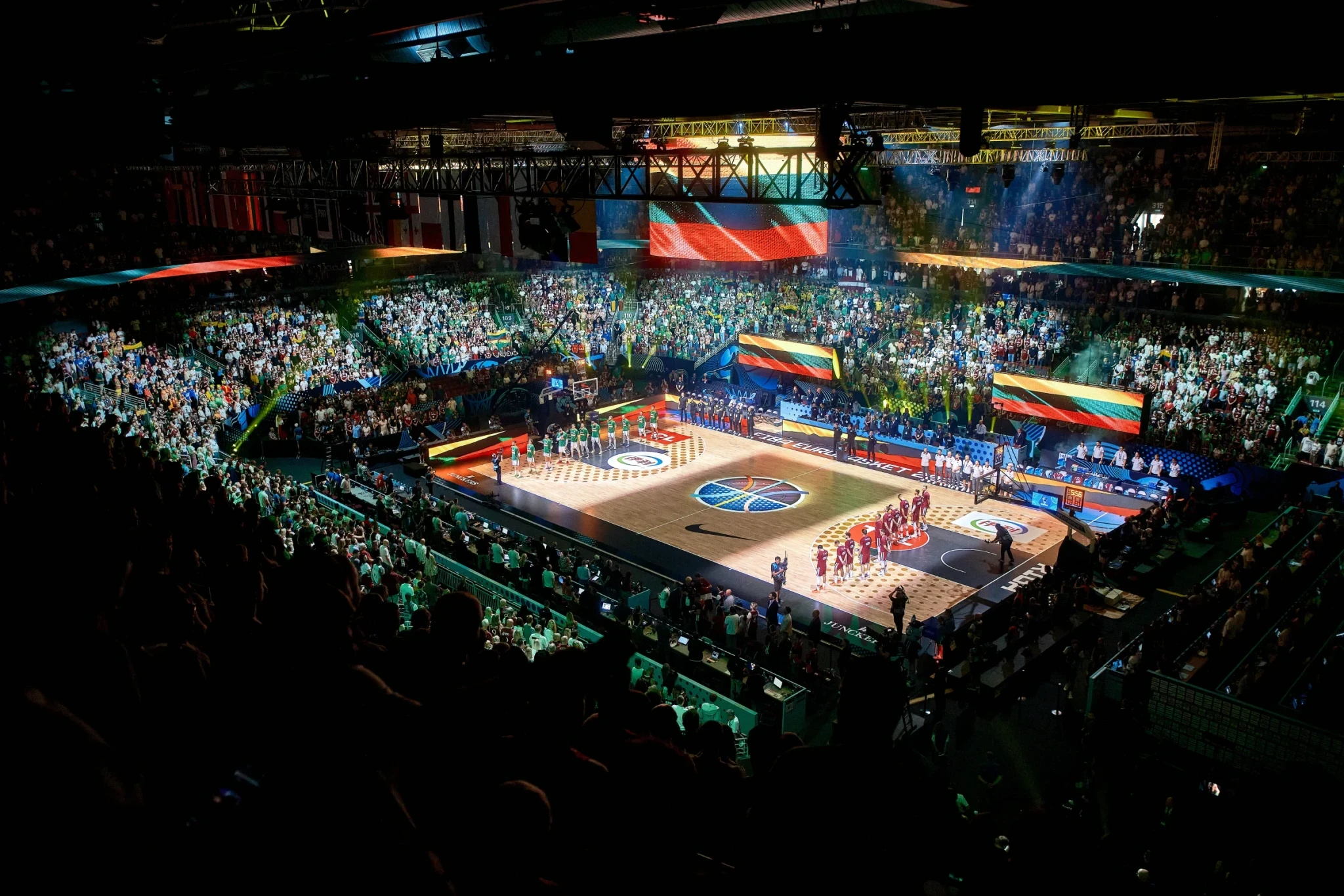 Η γεμάτη Xiaomi Arena για το ματς της Λετονίας με τη Λιθουανία - Πηγή: FIBA