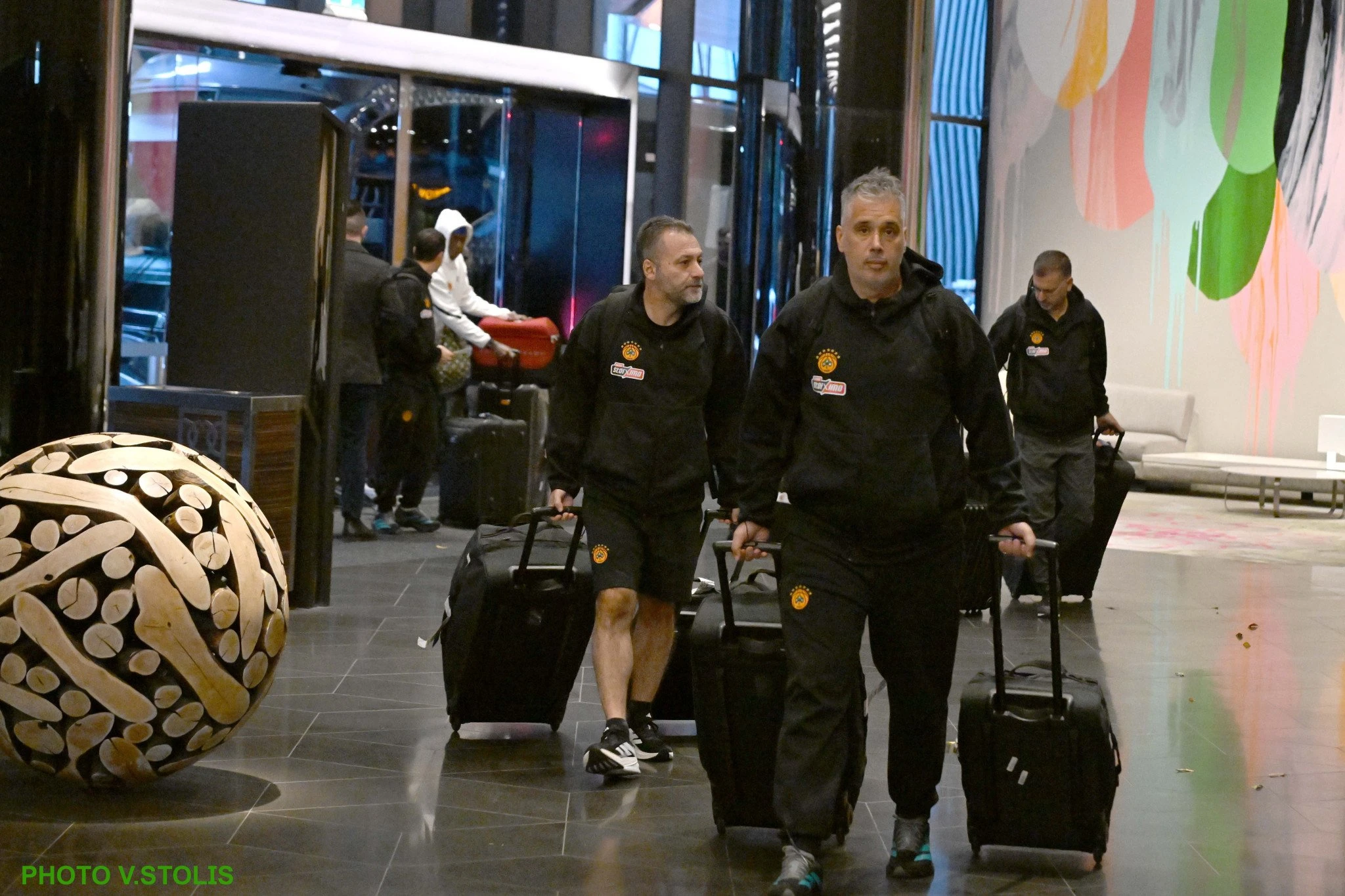 Ο Χρήστος Σερέλης και τα άλλα μέλη του Παναθηναϊκού στην Αυστραλία / Πηγή: Βαγγέλης Στόλης