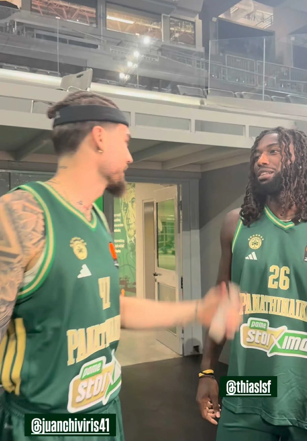 Χουάντσο Ερνανγκόμεθ και Ματίας Λεσόρ στην media day του Παναθηναϊκού