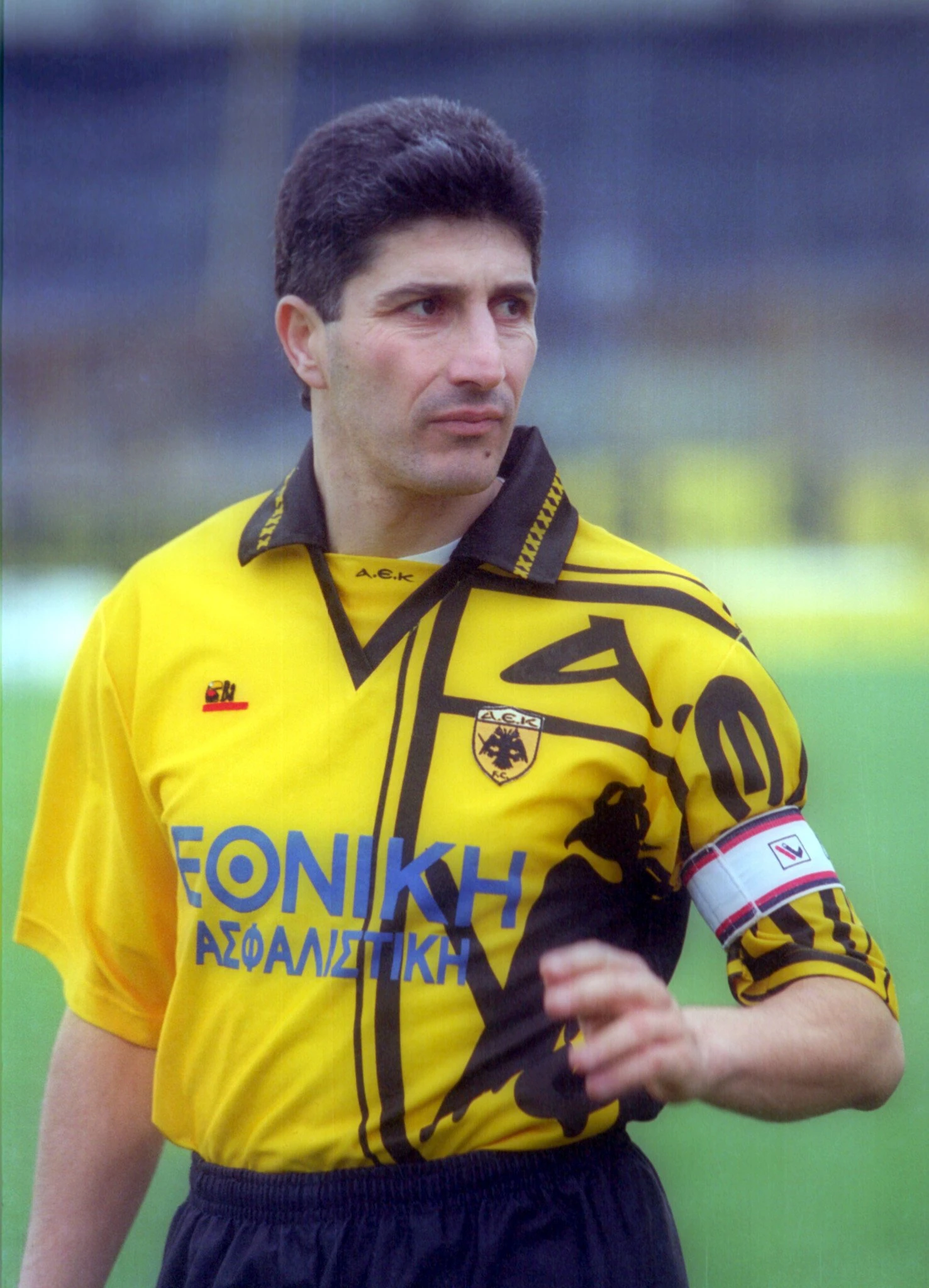 O Στέλιος Μανωλάς σε αγώνα της ΑΕΚ / Πηγή: Eurokinissi