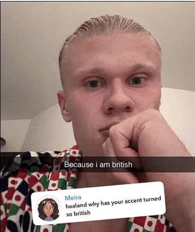 Ο Έρλινγκ Χάαλαντ και η ερώτηση που δέχτηκε / Πηγή: Printscreen (@erling.haaland Snapchat)