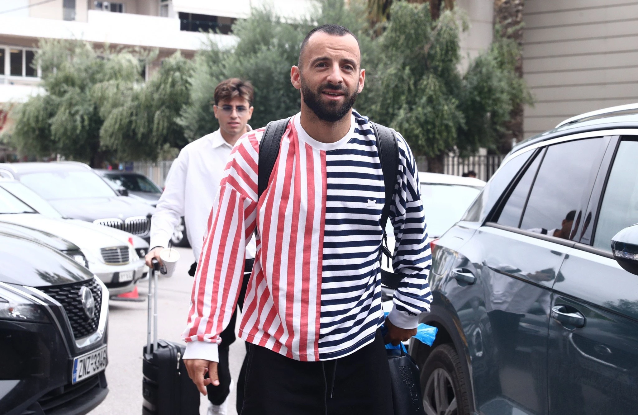 Ο Μανώλης Σιώπης στην συγκέντρωση της εθνικής / Πηγή: Intime