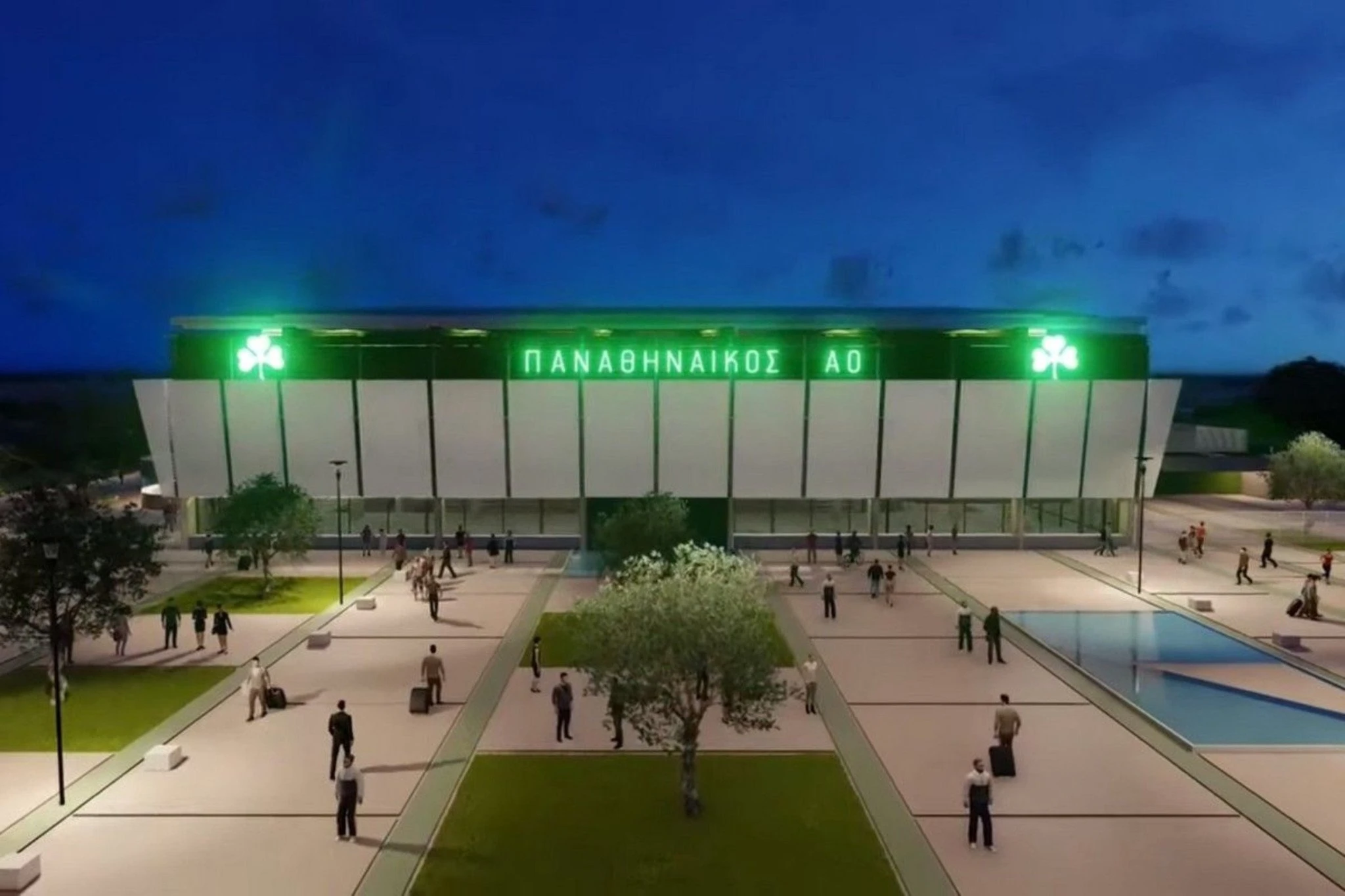 Η μακέτα με τις εγκαταστάσεις του Ερασιτέχνη Παναθηναϊκού στην περιοχή του Βοτανικού