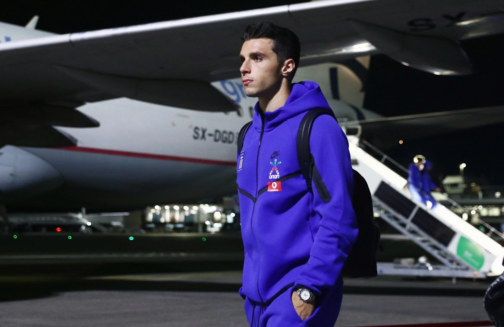 Η Εθνική Ελλάδας έφτασε στη Γλασκώβη / Πηγή: Intime