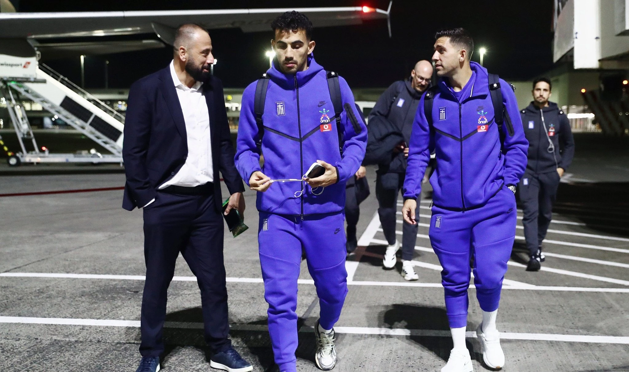 Η Εθνική Ελλάδας έφτασε στη Γλασκώβη / Πηγή: Intime