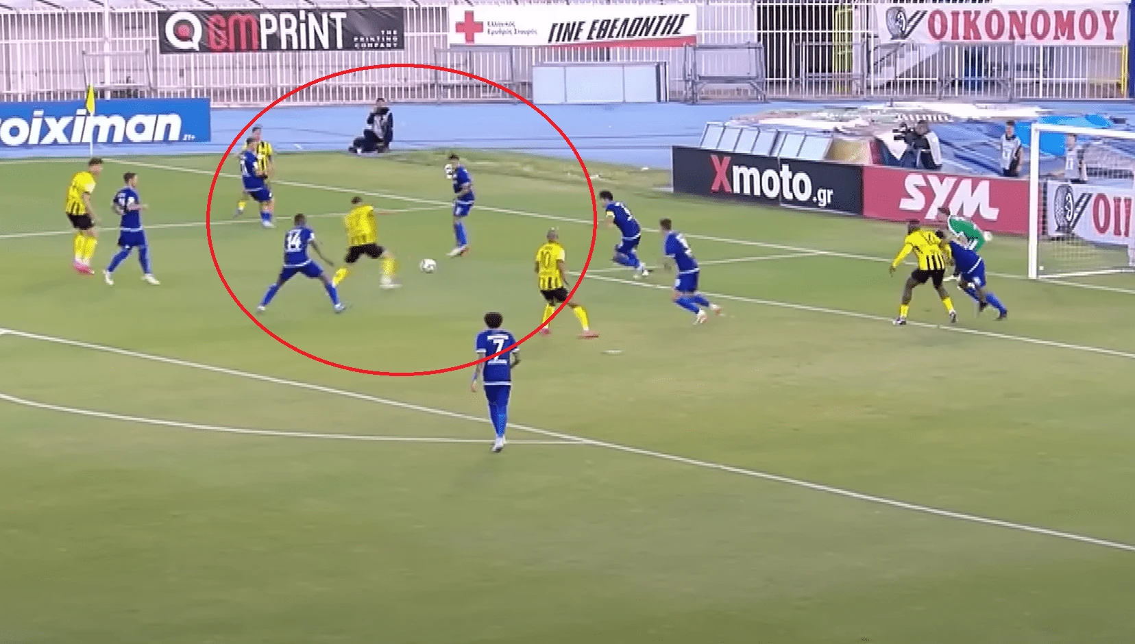 Το τελείωμα της φάσης με το γκολ του Καλοσκάμη / Screenshot