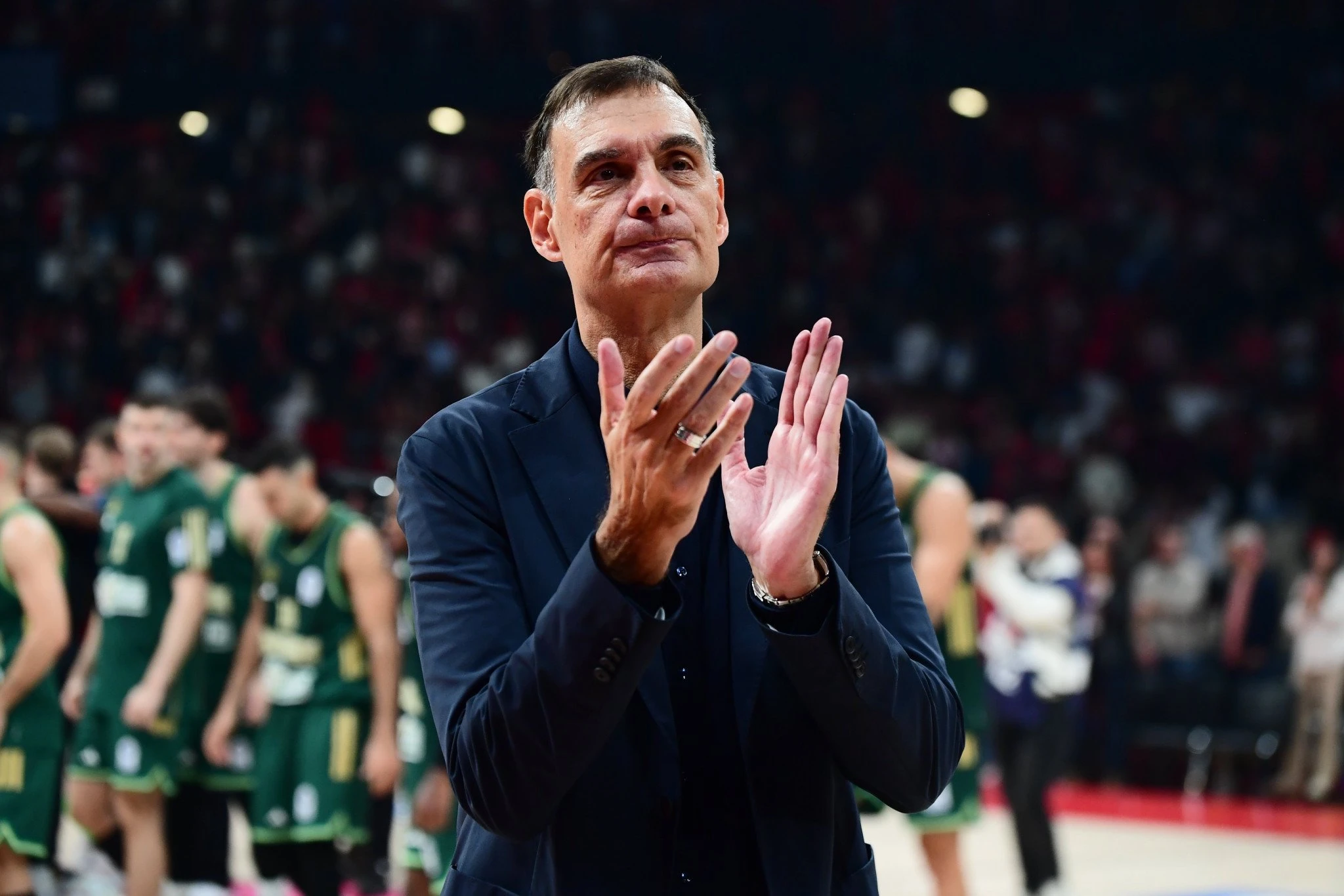 Ο Γιώργος Μπαρτ΄ζωκας μετά το ντέρμπι με τον Παναθηναϊκό, Πηγή: Eurokinissi