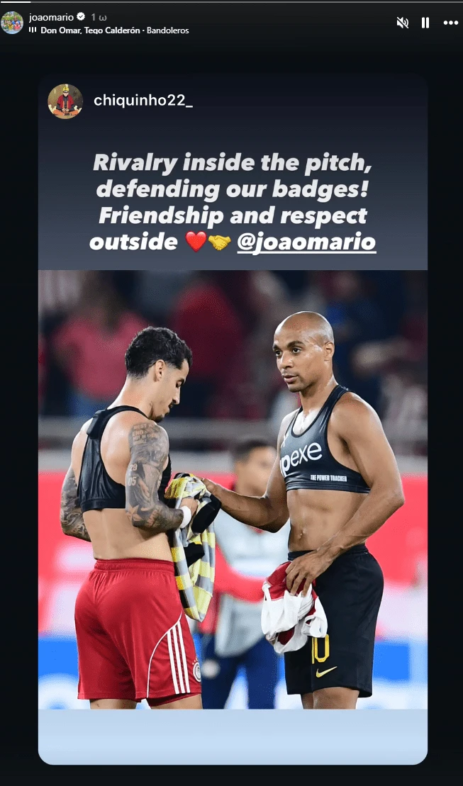 Η ανάρτηση του Τσικίνιο για τον Ζοάο Μάριο / IG Chiquinho22_
