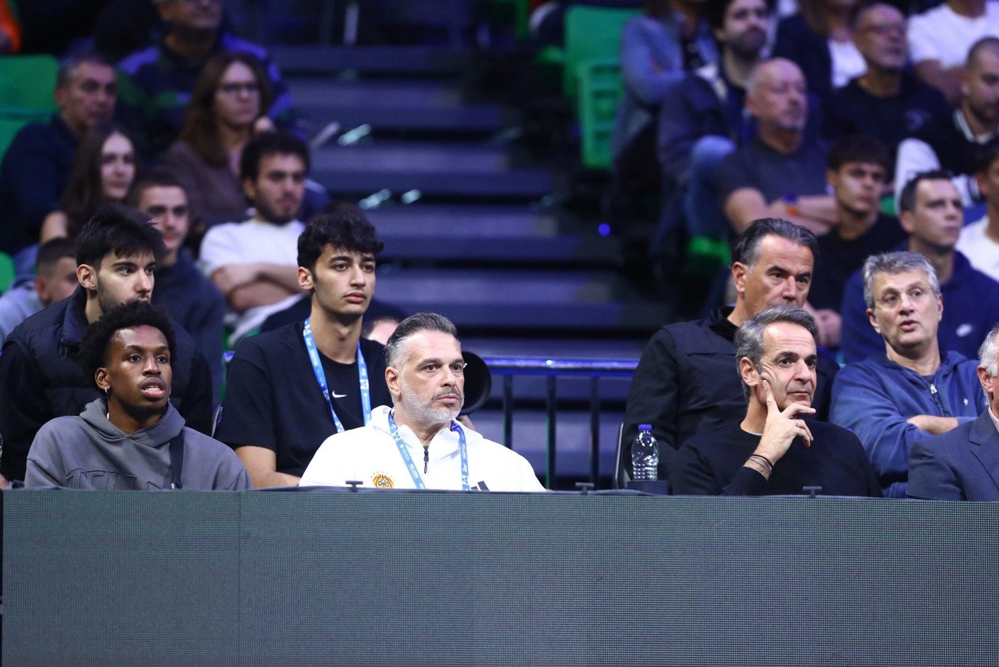 Oι παίκτες του Παναθηναϊκού, δίπλα στον Κυριάκο Μητσοτάκη, Πηγή: Eurokinissi