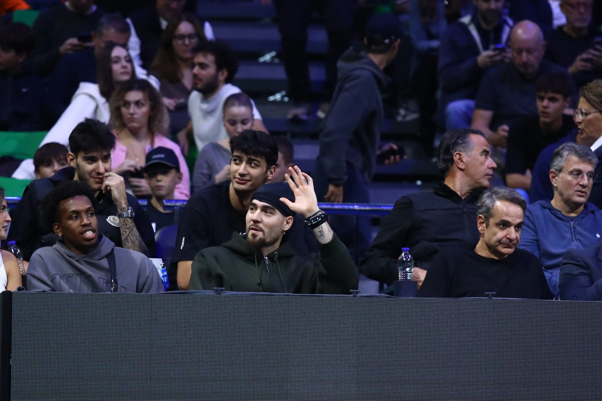 Oι παίκτες του Παναθηναϊκού, δίπλα στον Κυριάκο Μητσοτάκη, Πηγή: Eurokinissi