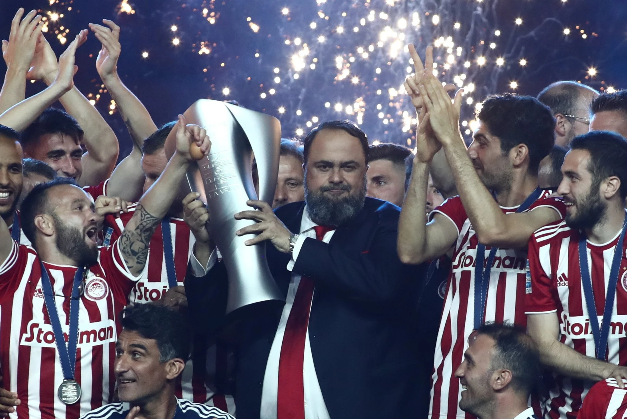 Ολυμπιακός πρωταθλητής της σεζόν 2021/22 Πηγή: Eurokinissi