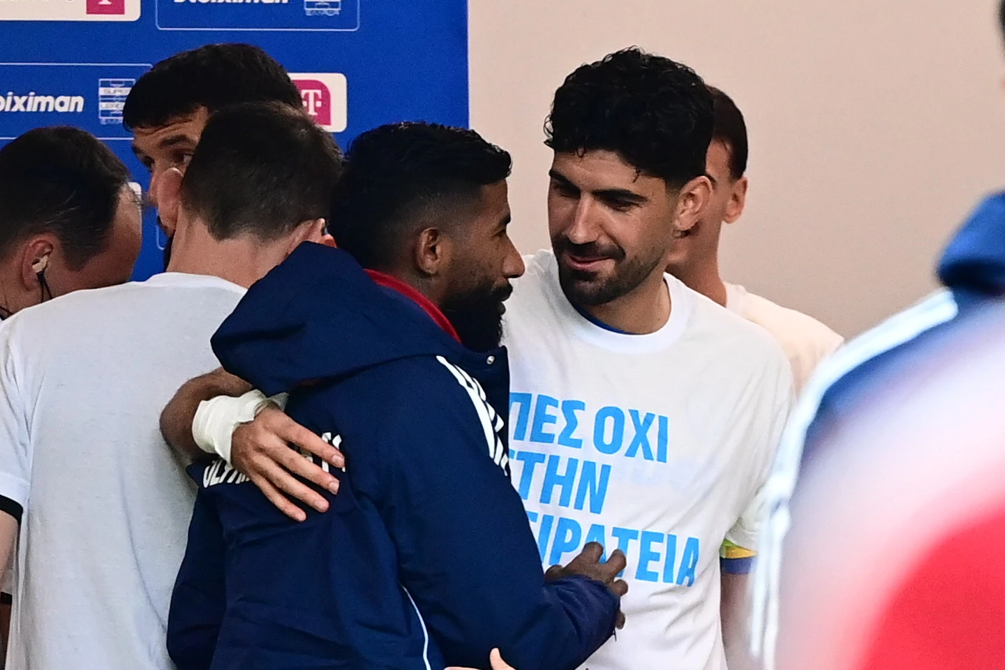 Ο Ανδρέας Μπουχαλάκης με τον Ροντινέι / Πηγή: Eurokinissi