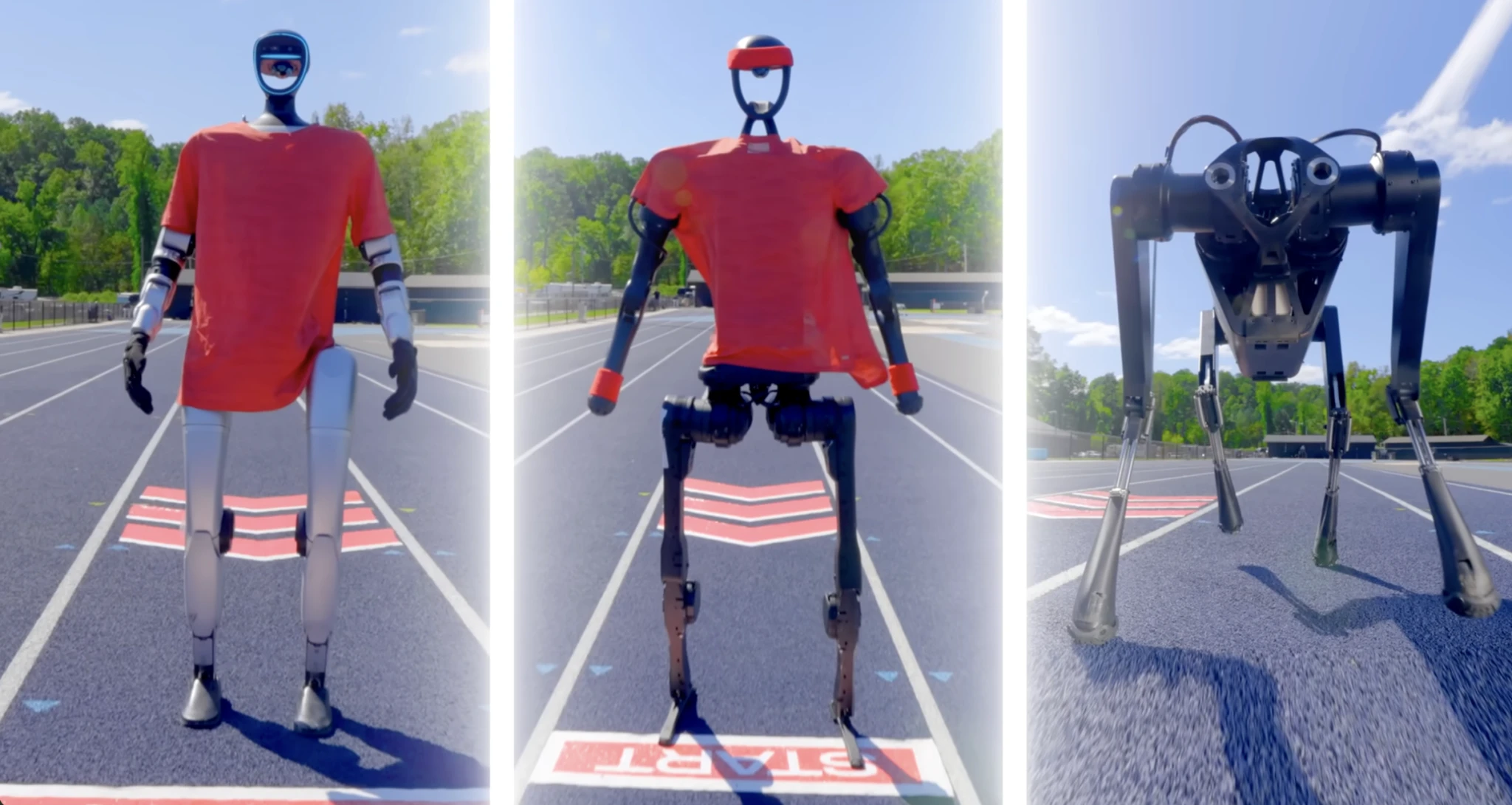 Τα τρία ρομπότ που ανταγωνίστηκαν τον Λάιλς στα σπριντ ταχύτητας