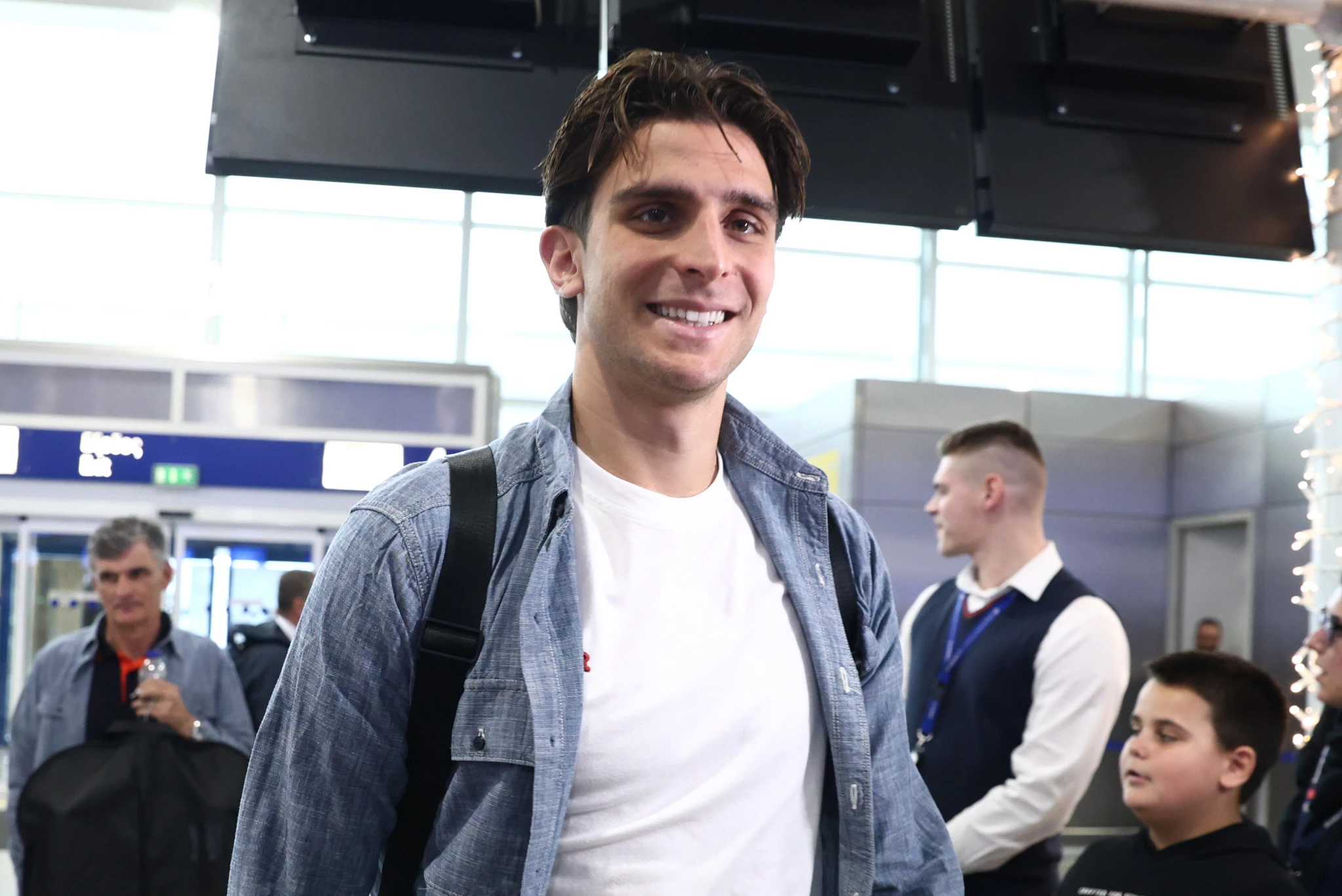 Η αναχώρηση της αποστολής του Ολυμπιακού για Αστάνα / Πηγή: Intime