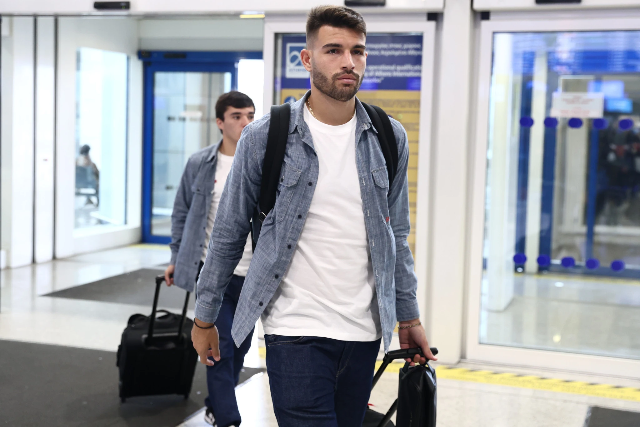 Η αναχώρηση της αποστολής του Ολυμπιακού για Αστάνα / Πηγή: Intime