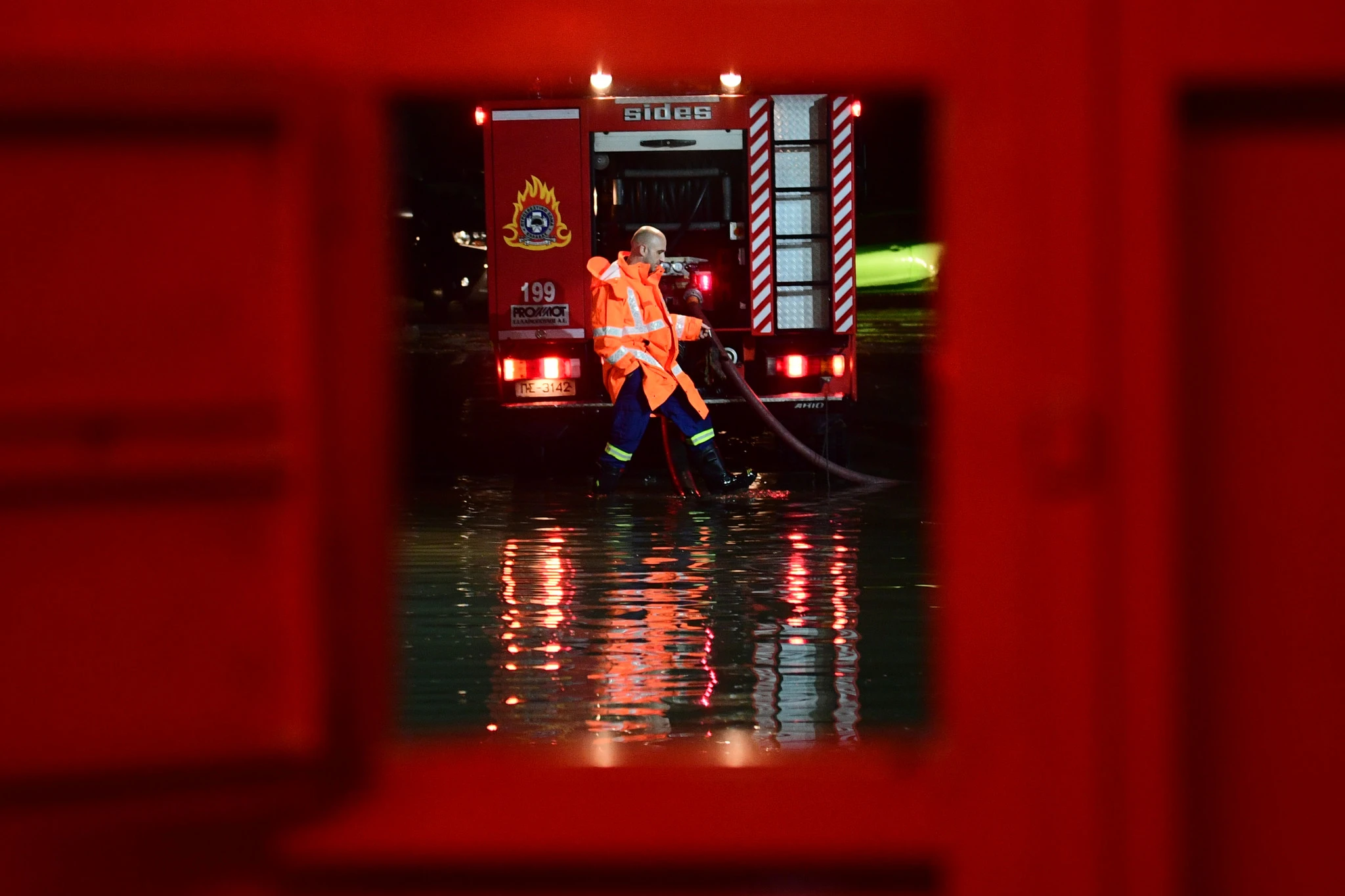 Χώρος του ΣΕΦ κατά τη διάρκεια της κακοκαιρίας, Πηγή: Eurokinissi