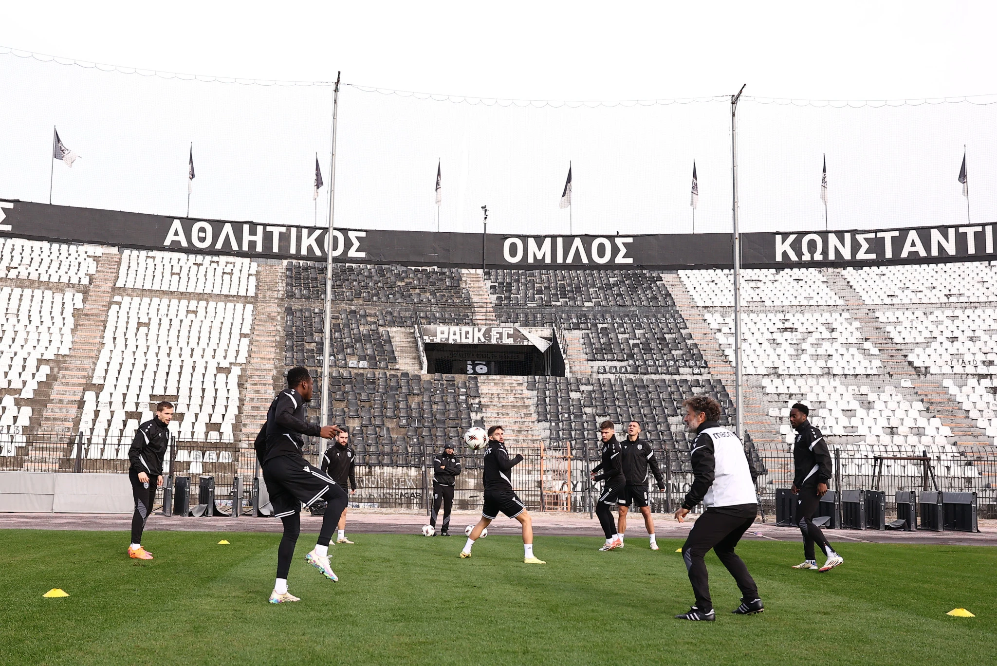 Η προπόνηση του ΠΑΟΚ στην Τούμπα / Πηγή: Eurokinissi