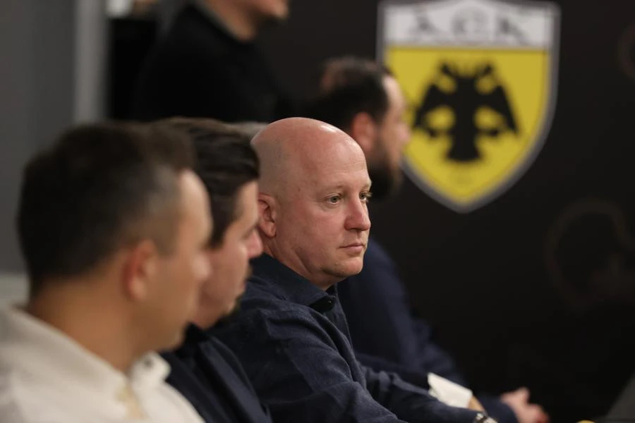 Ο Μάρκο Νίκολιτς στην κοπή πίτας της ΑΕΚ / Πηγή: Intime