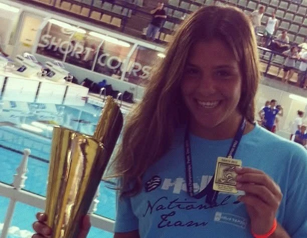 Η 14χρονη Ξενάκη το 2011 ως μέλος Εθνικών ομάδων κατηγοριών / Πηγή: Προσωπικό αρχείο Έλενας Ξενάκη