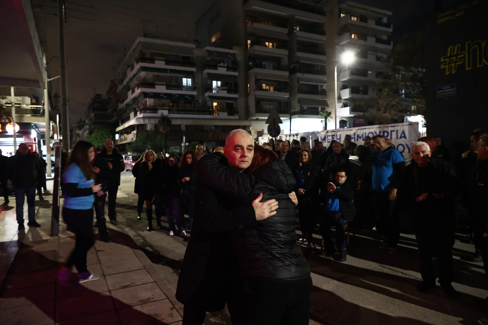 Ο πατέρας του Άλκη Καμπανού στην τελετή μνήμης στη Θεσσαλονίκη / Πηγή: Eurokinissi