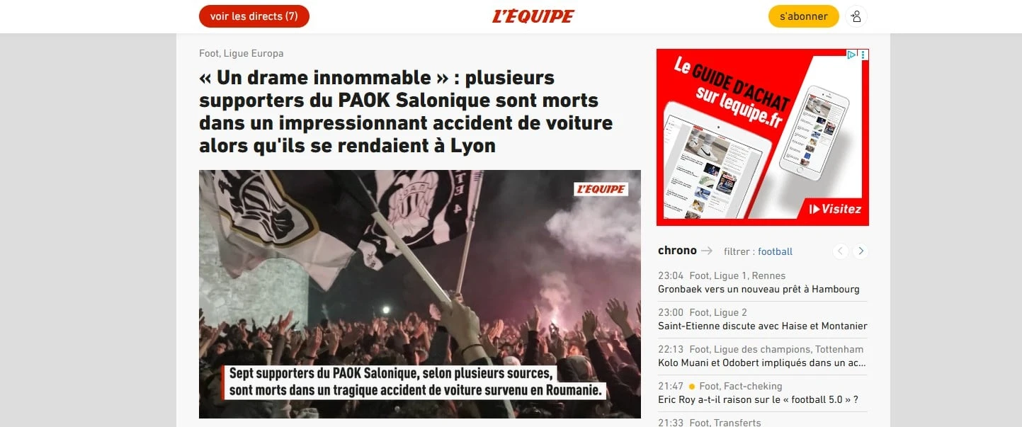 Όσα ανέφερε η «Parisien» για το τραγικό δυστύχημα