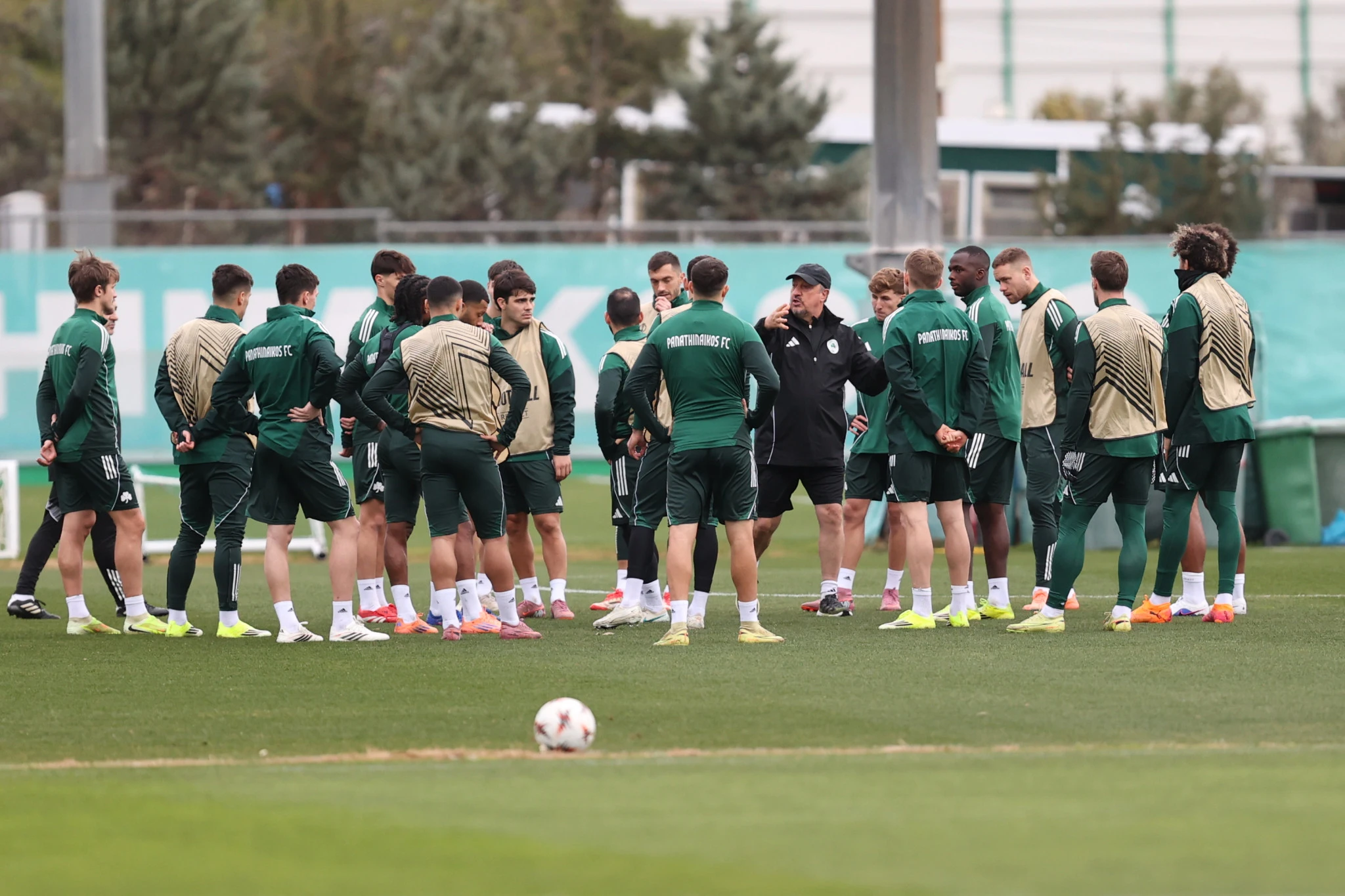 Στιγμιότυπο από την τελευταία προπόνηση του Παναθηναϊκού πριν από τον αγώνα με τη Ρόμα - ΠΗΓΗ: INTIME