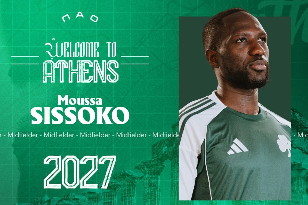 Ο Μουσά Σισοκό και επίσημα στον Παναθηναϊκό / Πηγή: pao.gr