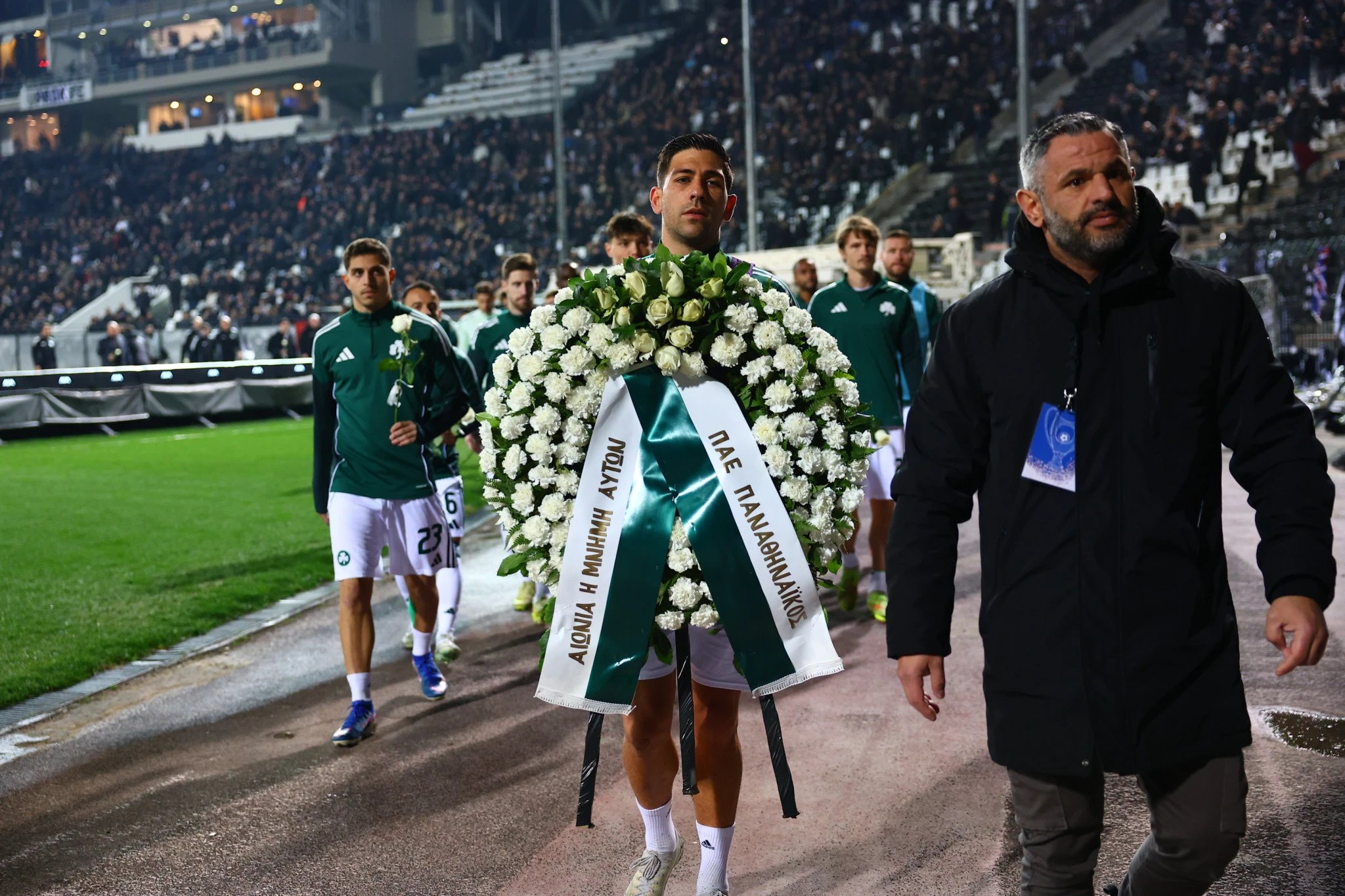 Φόρος τιμής της ΠΑΕ Παναθηναϊκός / Πηγή: Eurokinissi