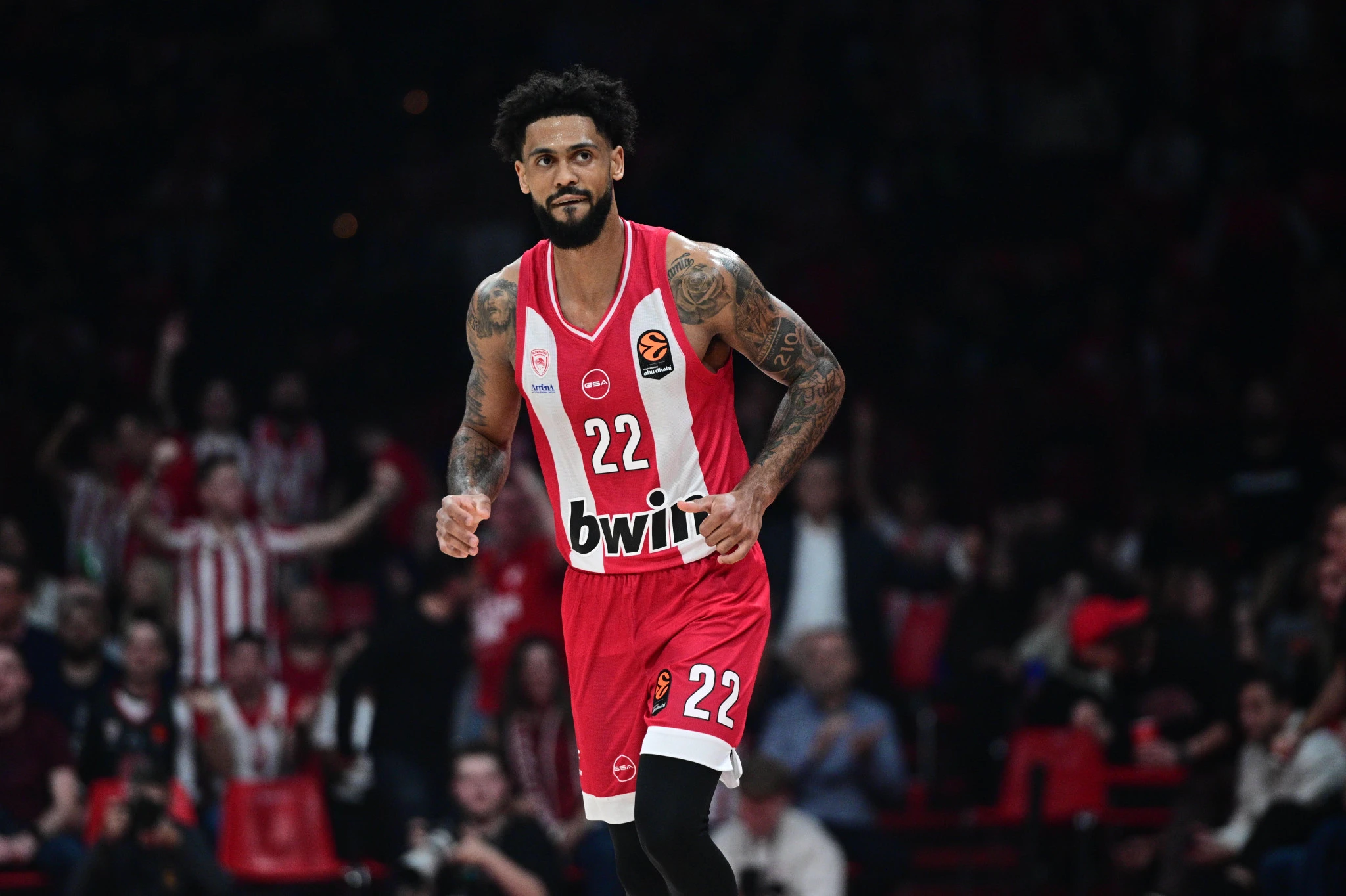 Ο Τάιλερ Ντόρσεϊ στο παιχνίδι απέναντι στον Ερυθρό Αστέρα - Πηγή: Eurokinissi