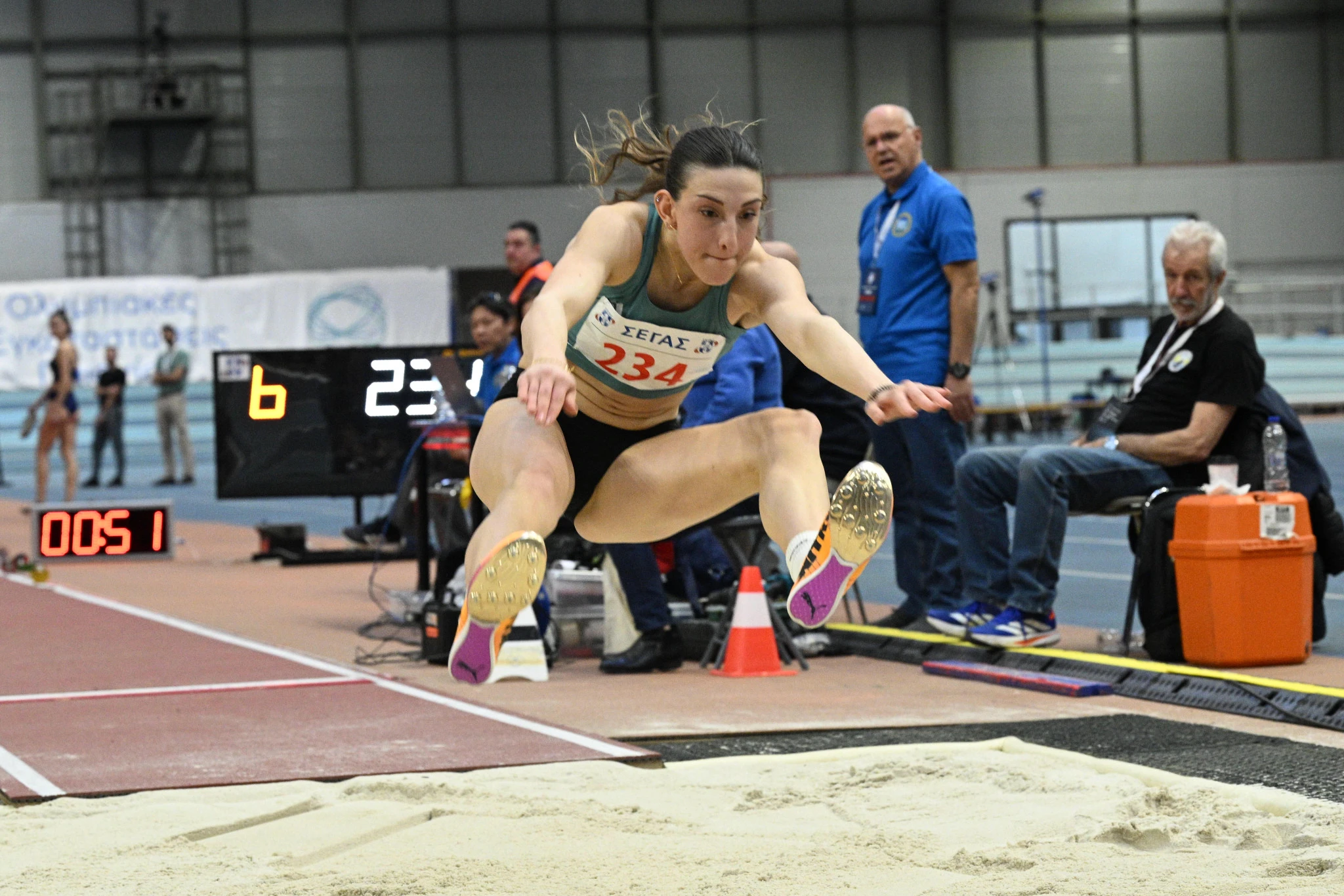 Η Έβελυν Μητροπούλου σε άλμα της στην Παιανία / Πηγή: Eurokinissi