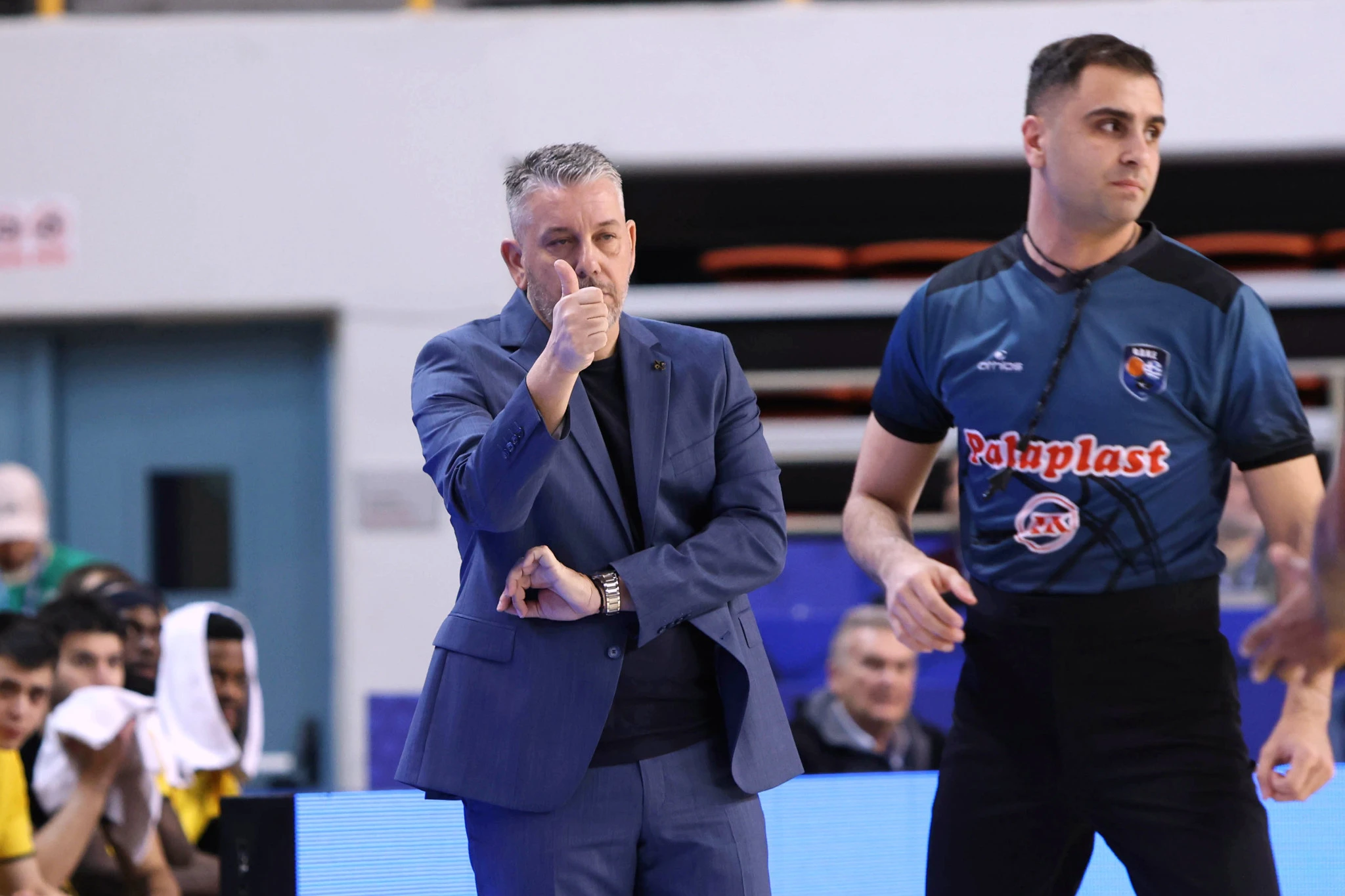 O διαιτητής Μεγακλής Μαρινάκης στην αναμέτρηση Μαρούσι - Άρης / Πηγή: InTime