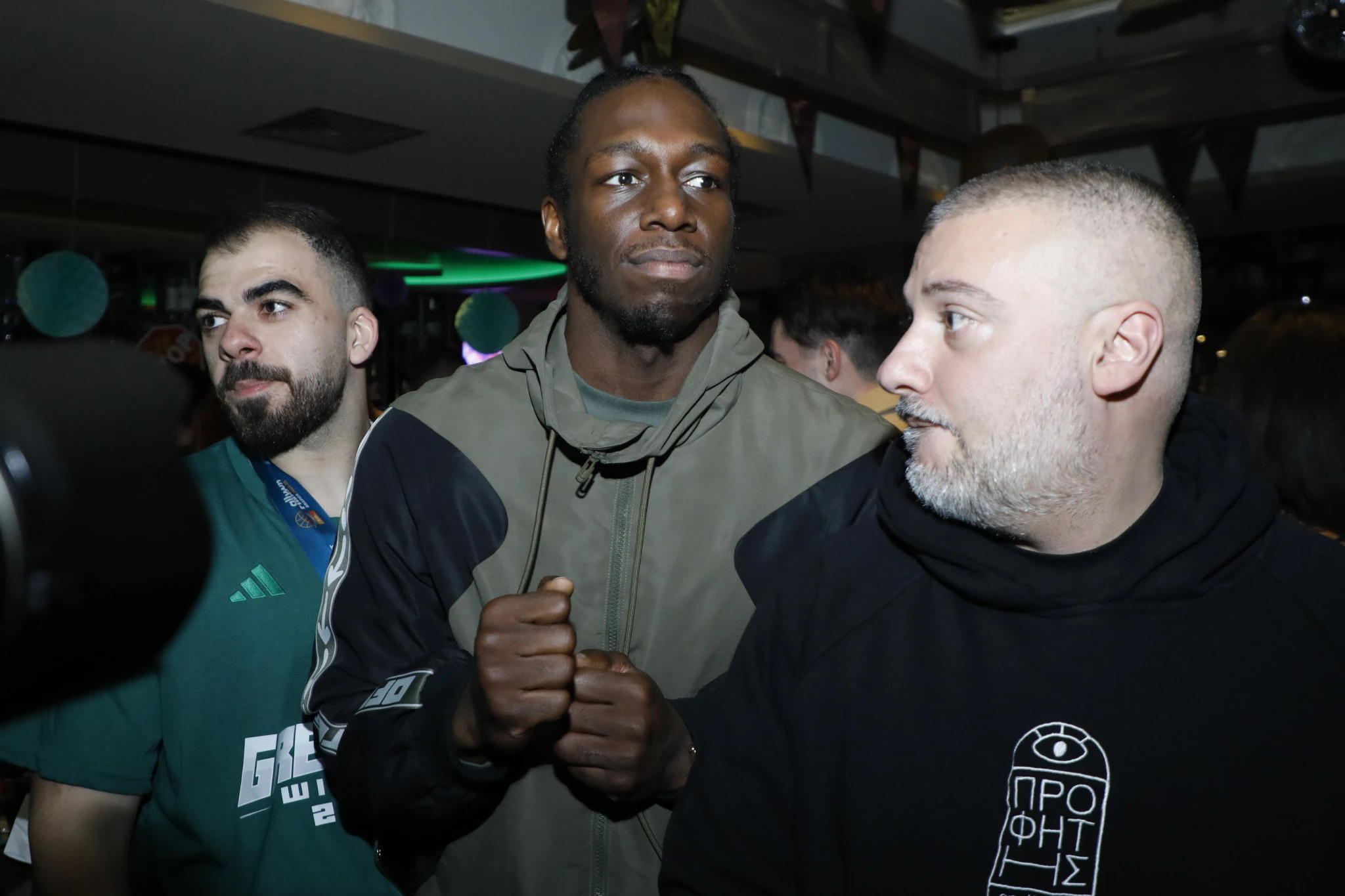 Ο Κέντρικ Ναν στο «πράσινο» πάρτι μετά την κατάκτηση του Κυπέλλου Ελλάδας / Πηγή: ΙΝΤΙΜΕ