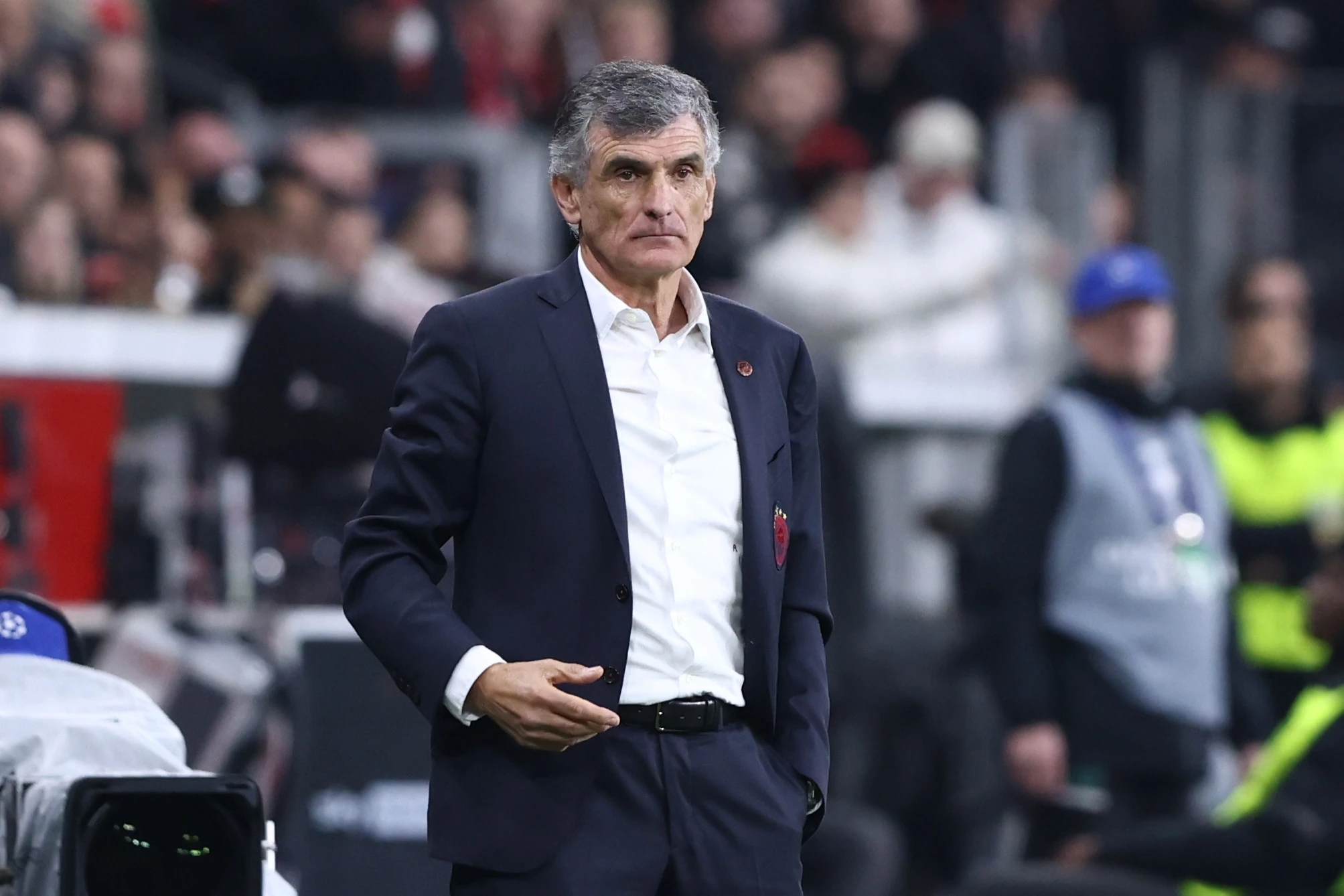 Ο Χοσέ Λουίς Μεντιλίμπαρ κατά τη διάρκεια της αναμέτρησης με τη Λεβερκούζεν / Πηγή: InTime