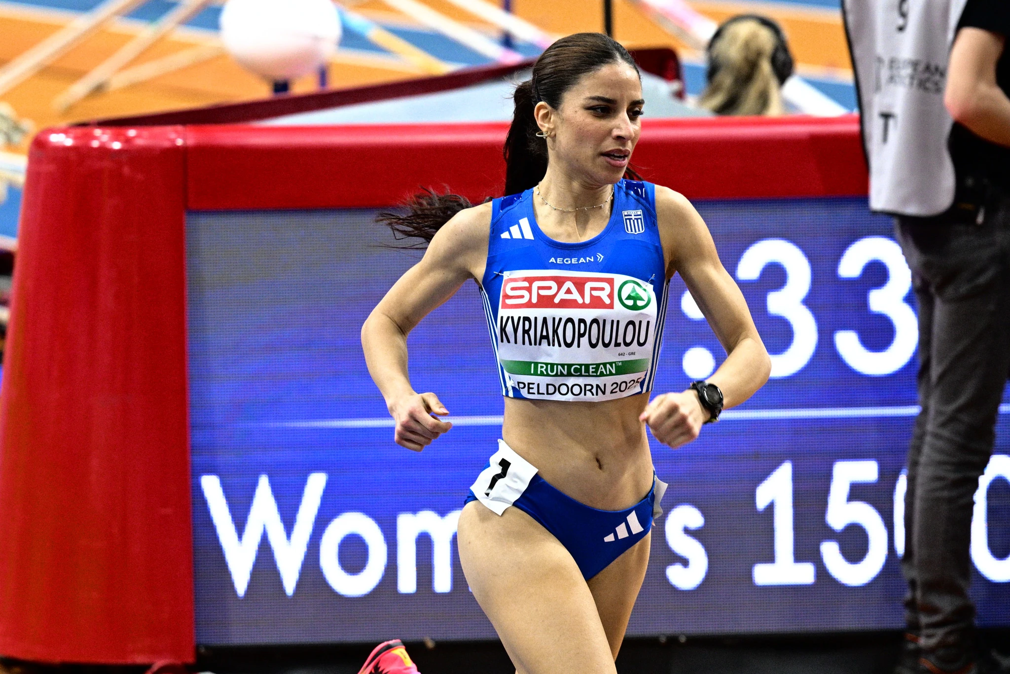 Η Ανθή Κοράινη Κυριακοπούλου στο Ευρωπαϊκό κλειστού του 2025 / Πηγή: Eurokinissi